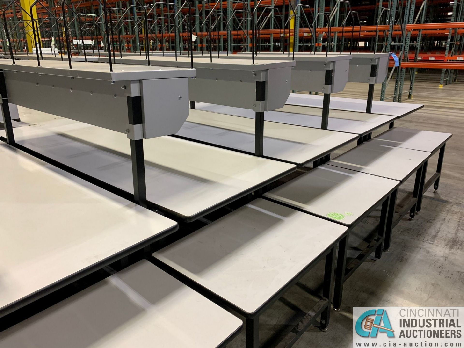 33" X 83" X 29"-36" HEIGHT DEHNCO MODEL D-9000 PACKAGING WORKSTATIONS WITH CARTONING RACK AND - Image 5 of 5