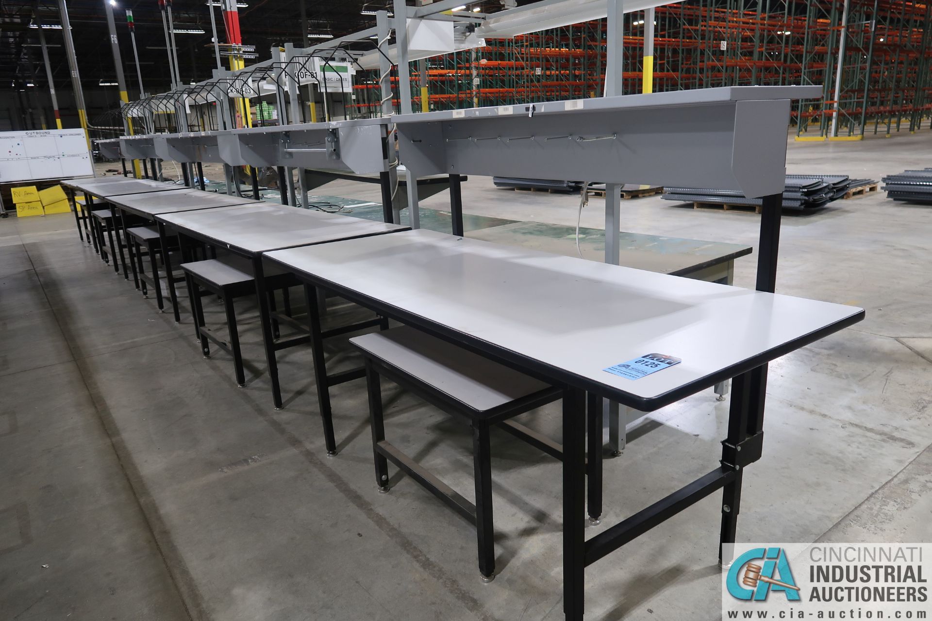 33" X 83" X 29" - 36" HEIGHT PEHNCO MODEL D-9000 PACKAGING WORKSTATION AND SCALE TABLE - Image 2 of 6