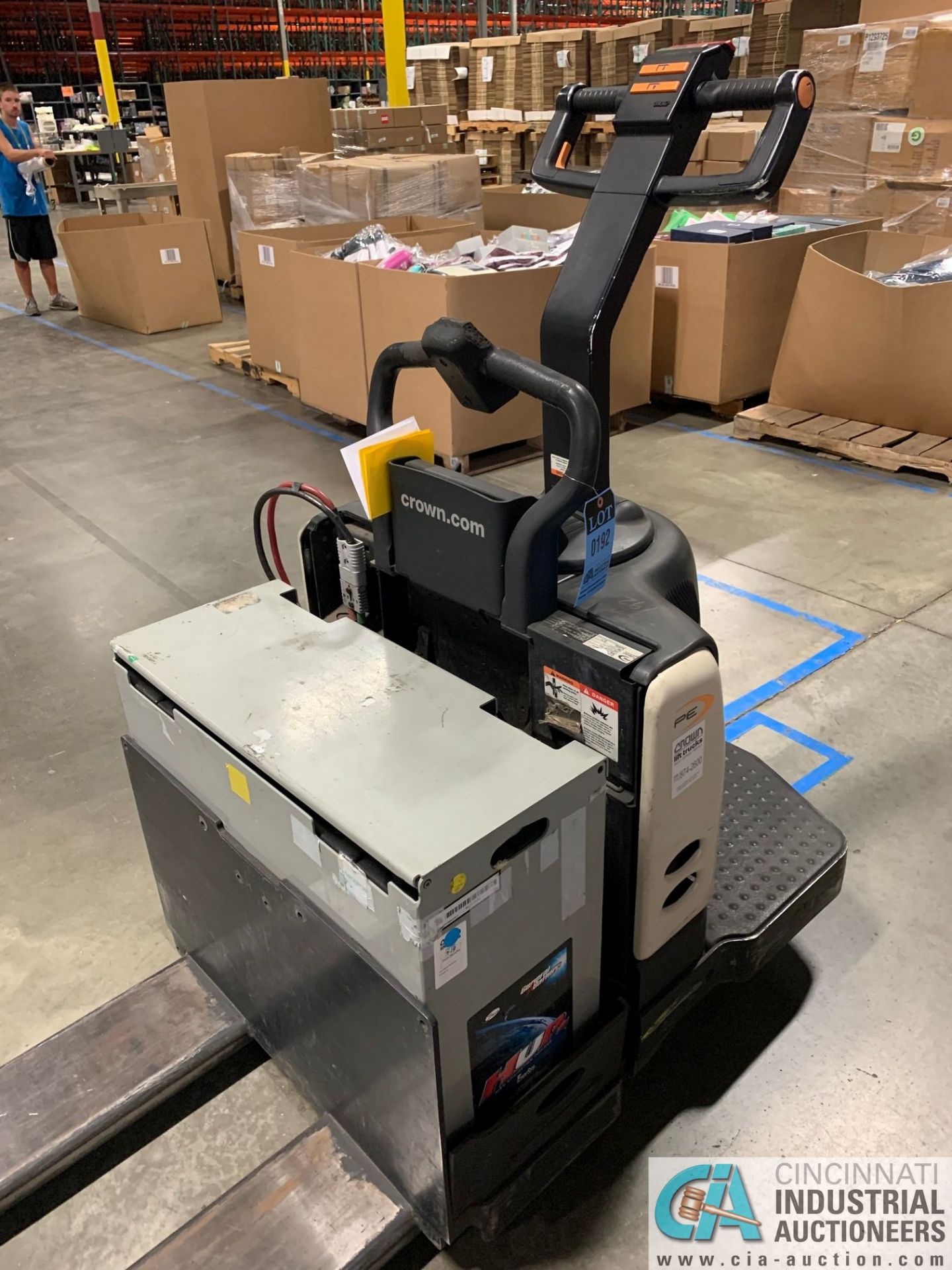6,000 LB. CROWN MODEL PE-4500-60 RIDER TYPE ELECTRIC PALLET TRUCK; S/N 6A263462, APPROX. 3,513 HOURS - Image 5 of 10