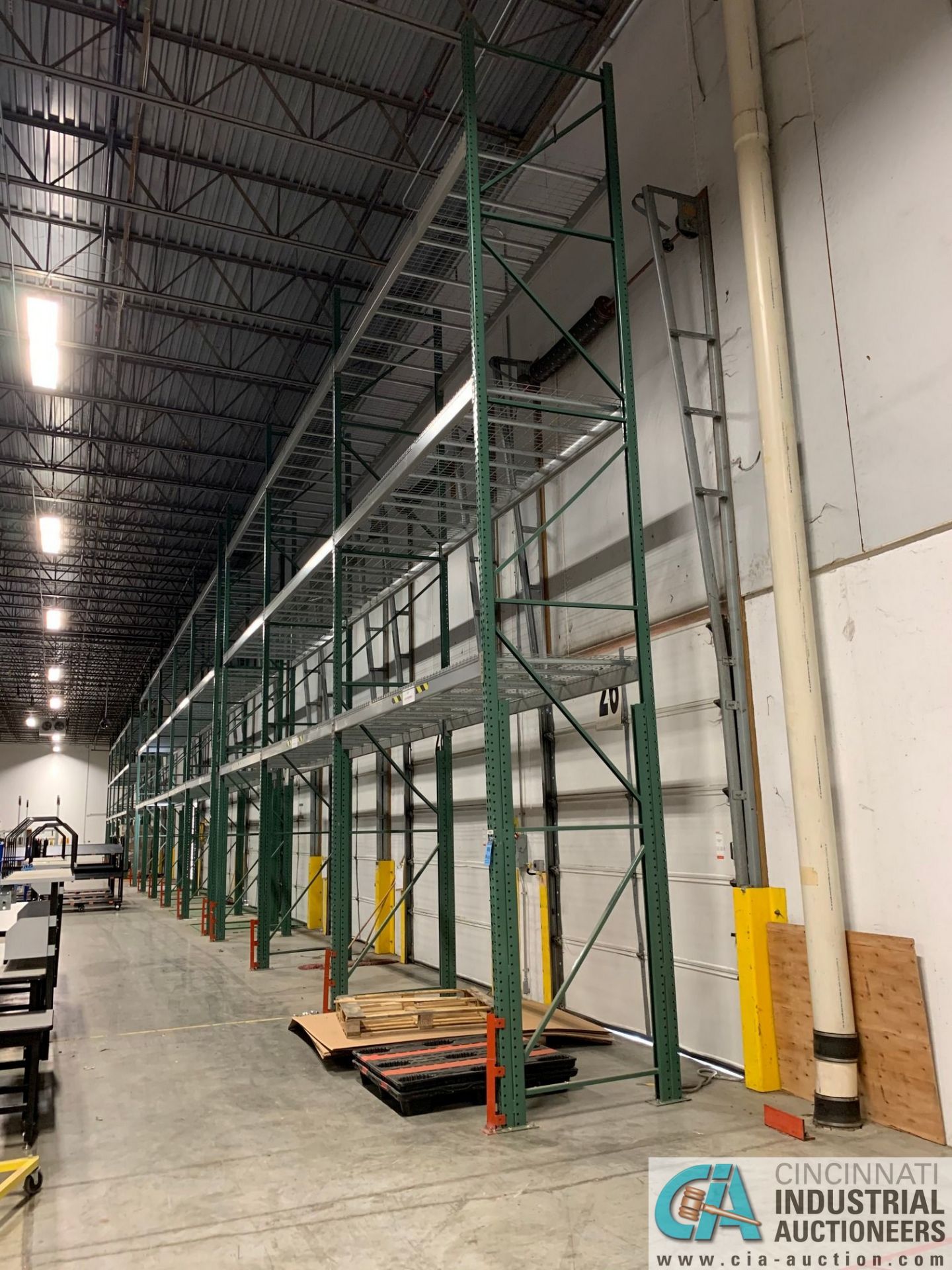 SECTIONS 48" X 24' HIGH TEAR-DROP STYLE ADJUSTABLE BEAM WIRE DECKING PALLET RACK, (6) CROSSMEMBER - Image 16 of 17