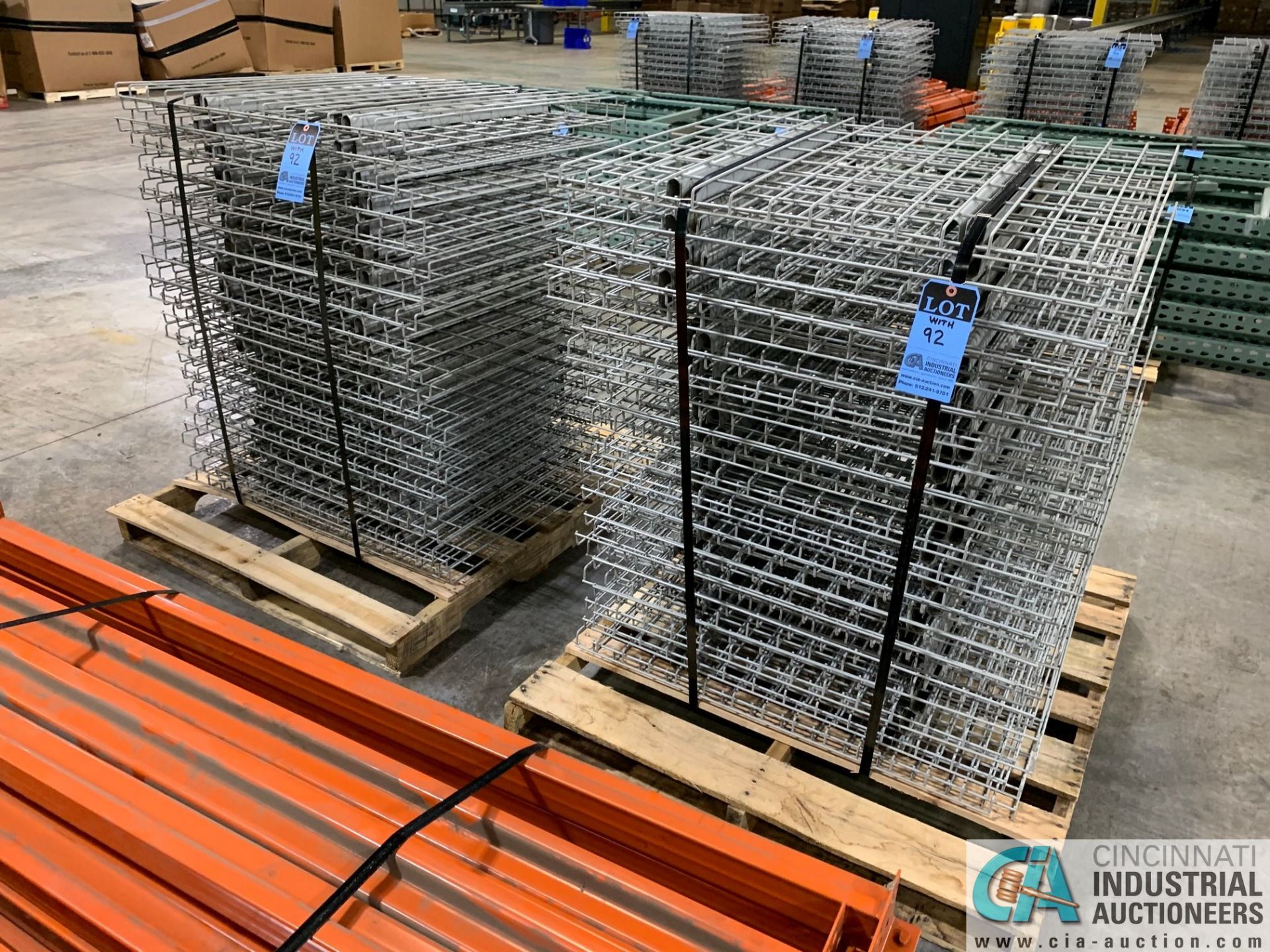 FREE-STANDING SECTIONS 30" X 72" X 72" HIGH ADJUSTABLE BEAM WIRE DECK PALLET RACK CONSISTING OF - Image 6 of 6