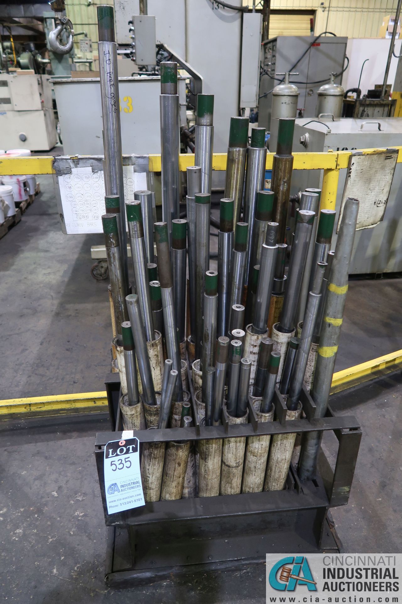 (LOT) MISCELLANEOUS ID BORE GAGE BARS, APPROX. (45) BARS WITH RACK **SEE LOT PHOTO FOR BAR SIZES PER