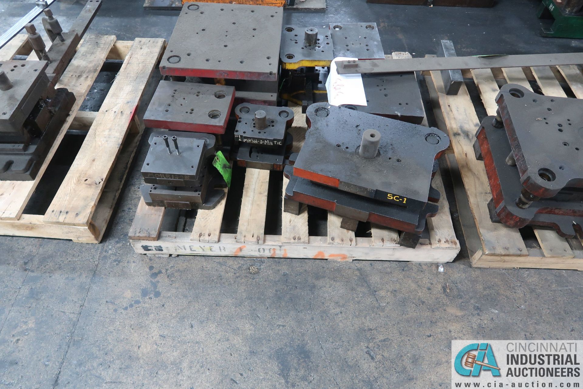 (LOT) LARGE QTY. PUNCH PRESS DIES IN (4) ROWS ON FLOOR - Image 4 of 34