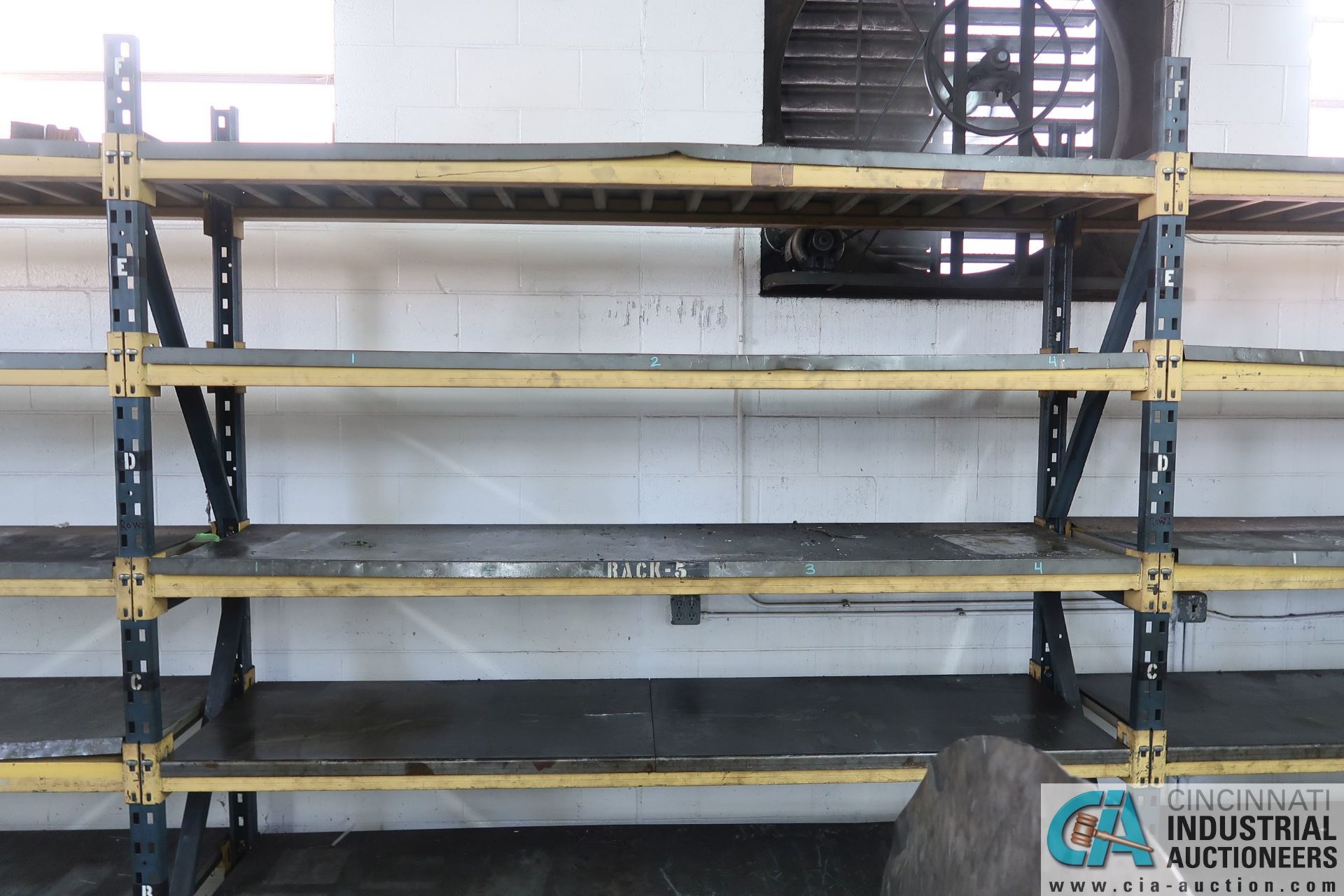 SECTIONS 24" X 96" X 9' PALLET RACK W/ STEEL DECKING - Image 5 of 6