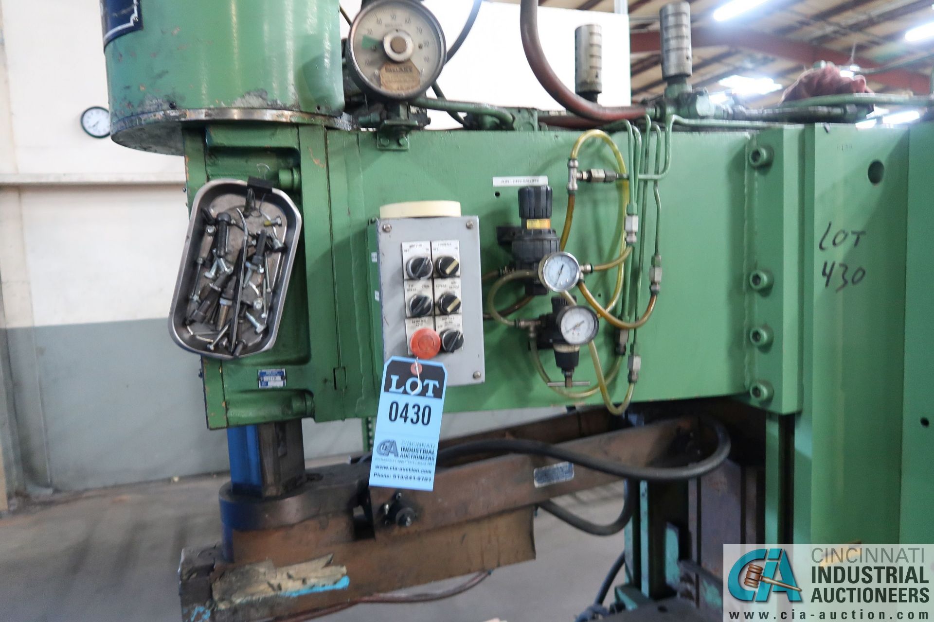 150 KVA SCIAKY MODEL PMC-35TM2-50-36 SPOT WELDER; S/N 11019, 42" THROAT, SOLID STATE CONTROLS, - Image 6 of 9