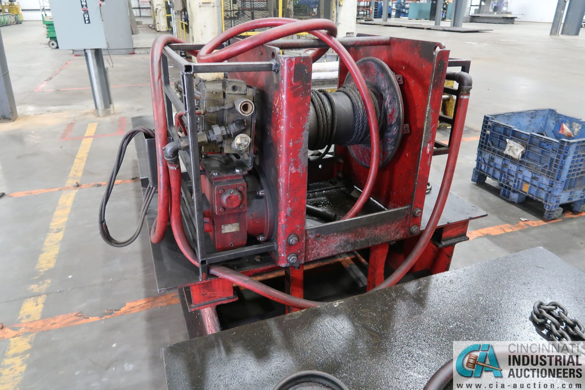 THERM MODEL 4H11-MC-S PNEUMATIC DIE WINCH; 9,000 LB. CAPACITY, 60" X 84" TABLE - Image 6 of 6