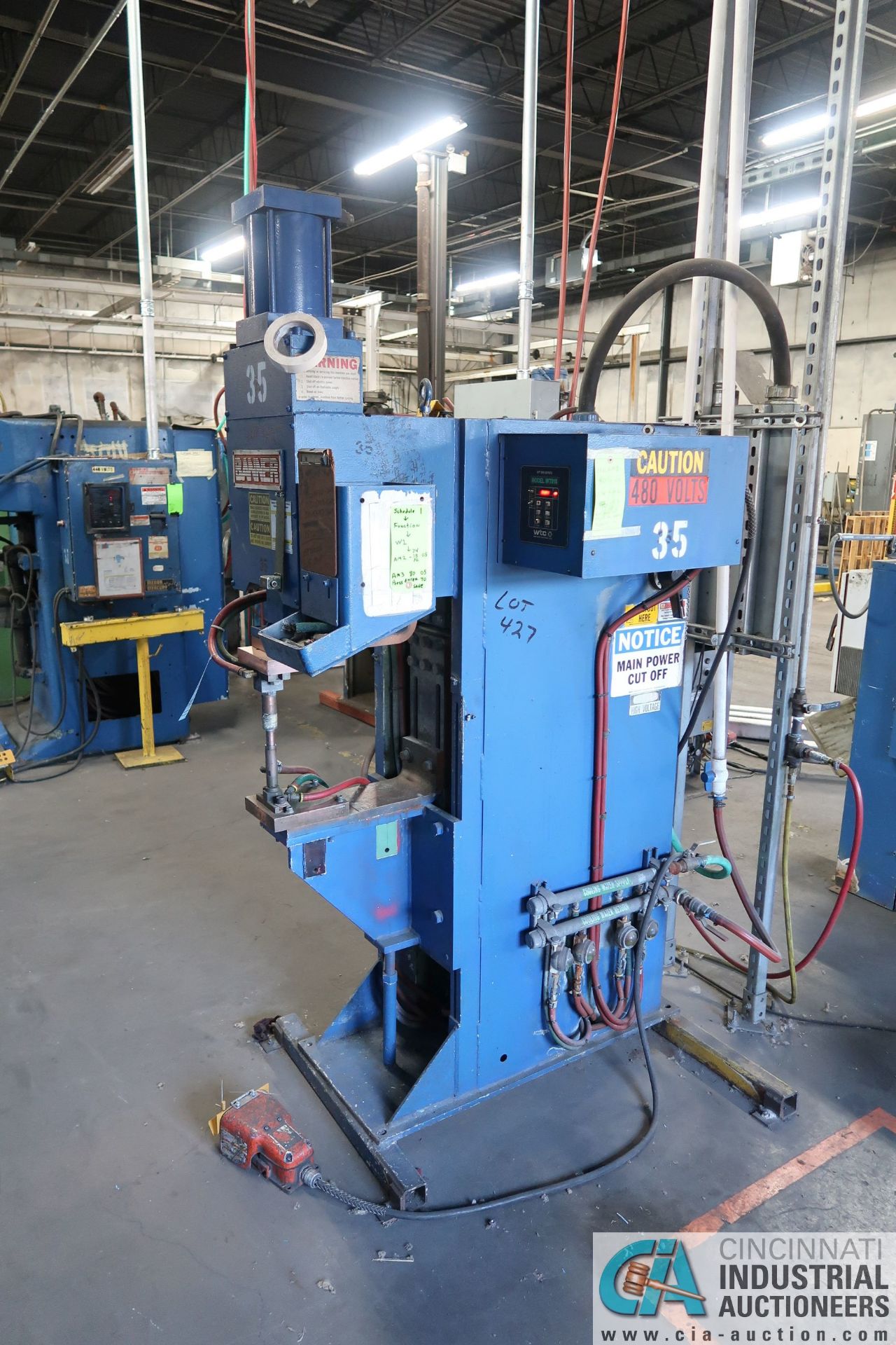 75 KVA BANNER MODEL 1AP-75-A1 SPOT WELDER; S/N 7149, 16" THROAT - Image 2 of 8