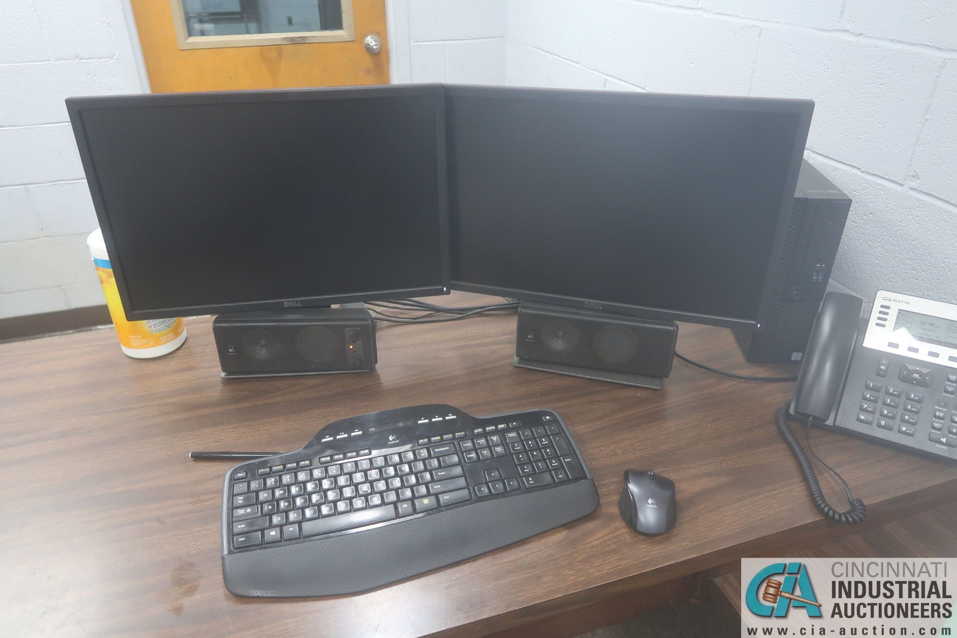 (LOT) DELL PC SYSTEM: (2) MONITORS, TOWER, KEYBOARD, H.P LASERJET PRO400 PRINTER