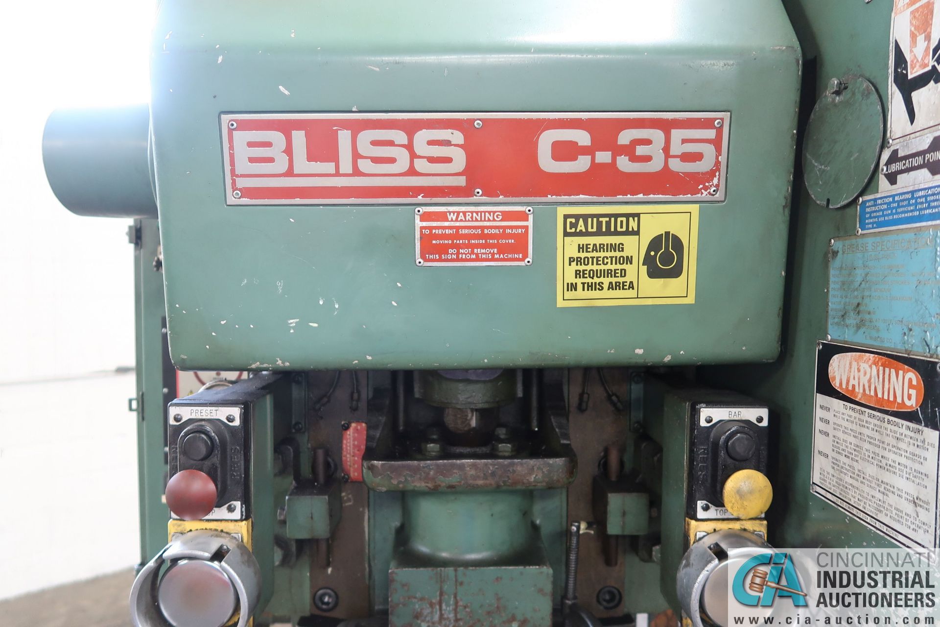 35 TON BLISS MODEL C-35 OBI PRSS; S/N 71415, 3" STROKE, 2-1/2" ADJ., 10-3/4" SHUT HEIGHT - Image 3 of 14