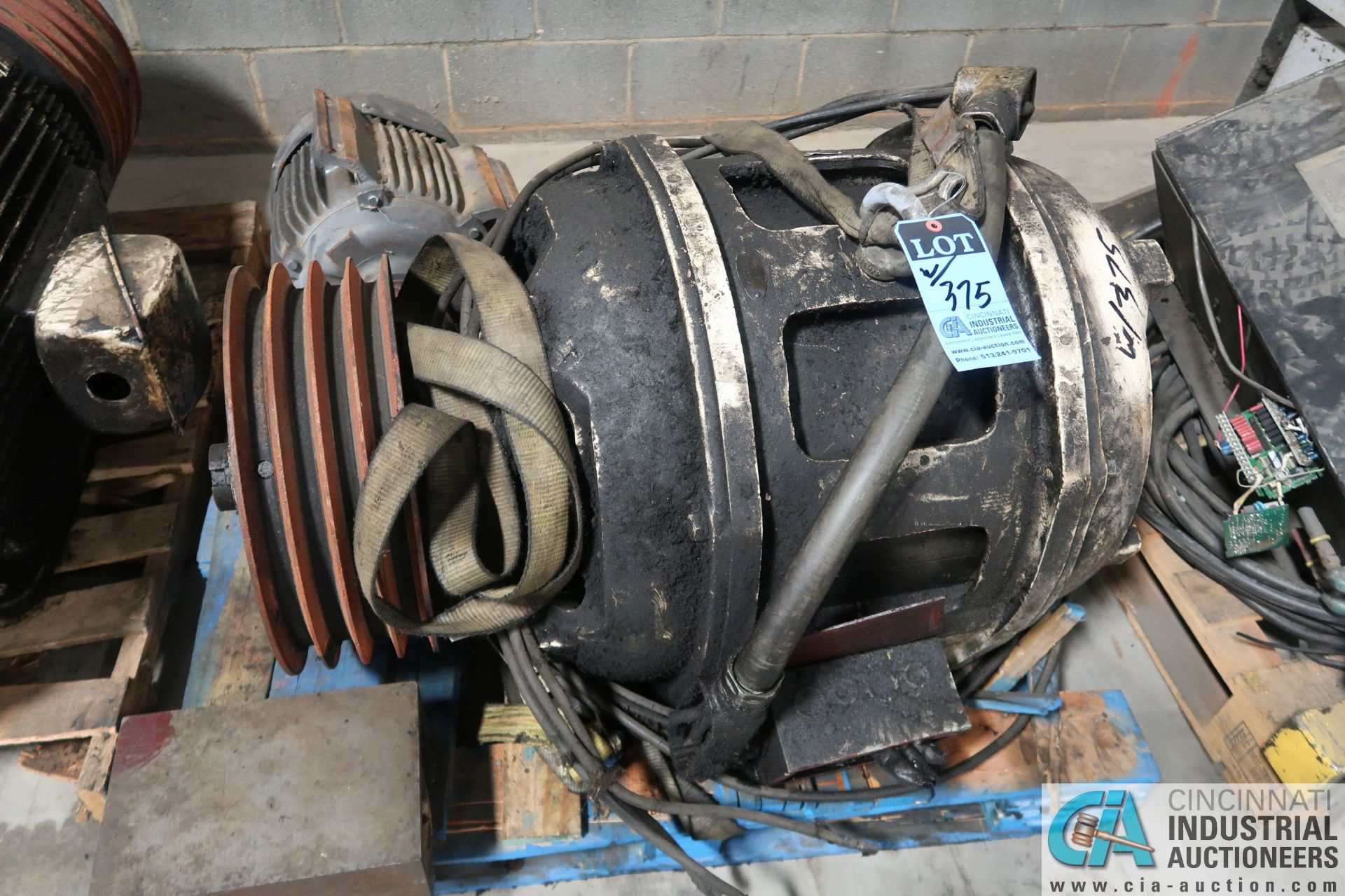 (LOT) (3) SKIDS PARTS; (3) ELECTRIC MOTORS; 75-HP, 40-HP, 10-HP, & WTC CONTROLS - Image 3 of 4