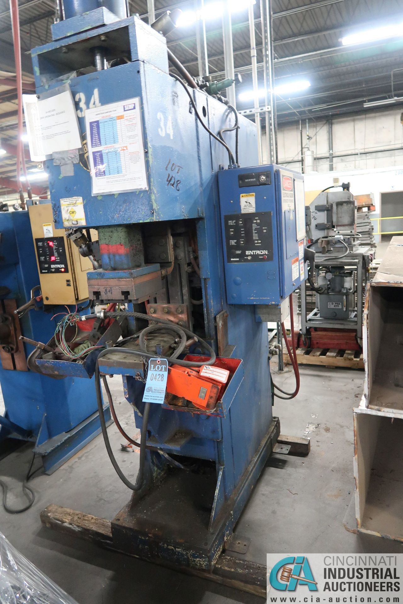 150 KVA BANNER PRESS TYPE SPOT WELDER; S/N 487-3