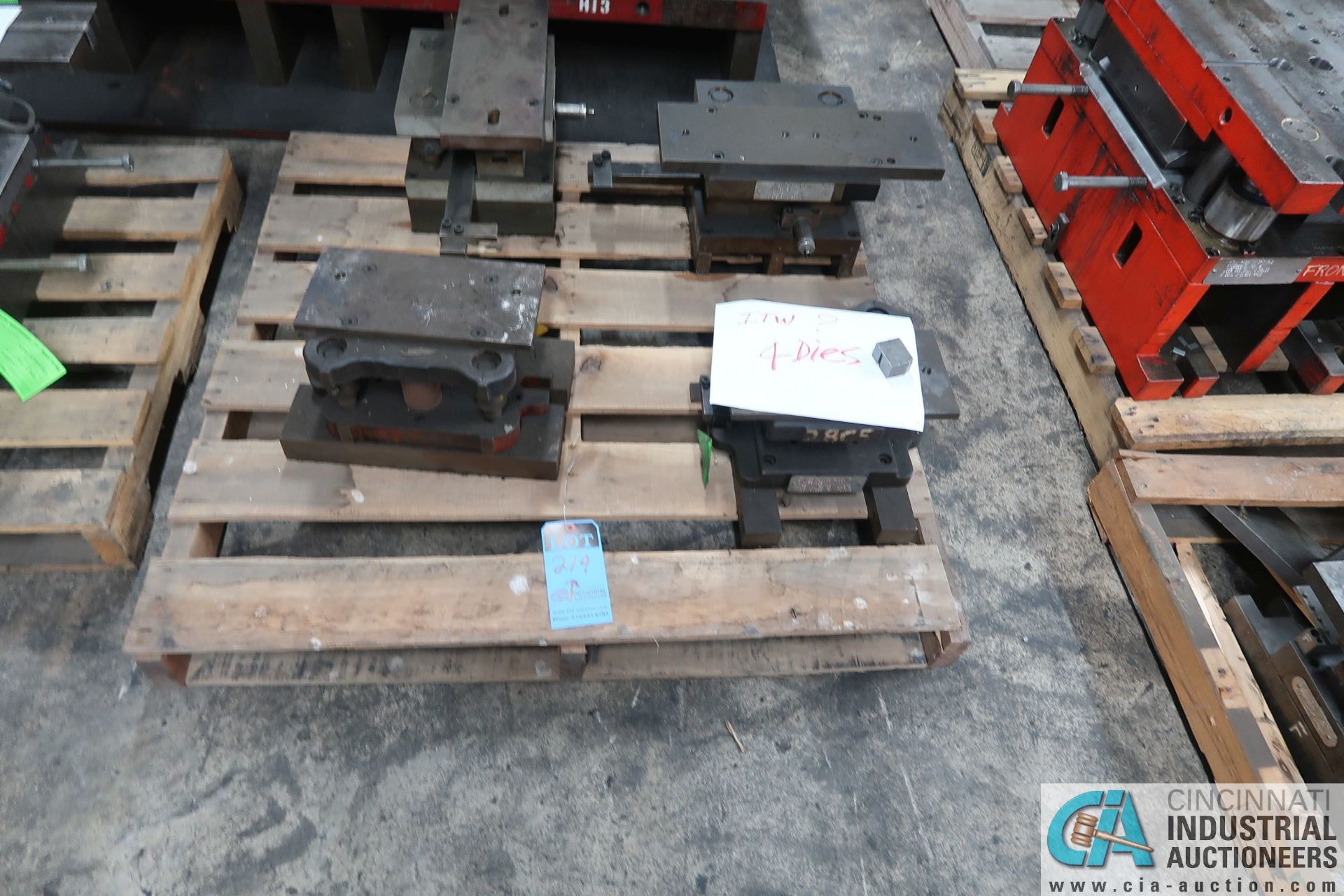 (LOT) LARGE QTY. PUNCH PRESS DIES IN (4) ROWS ON FLOOR - Image 12 of 34