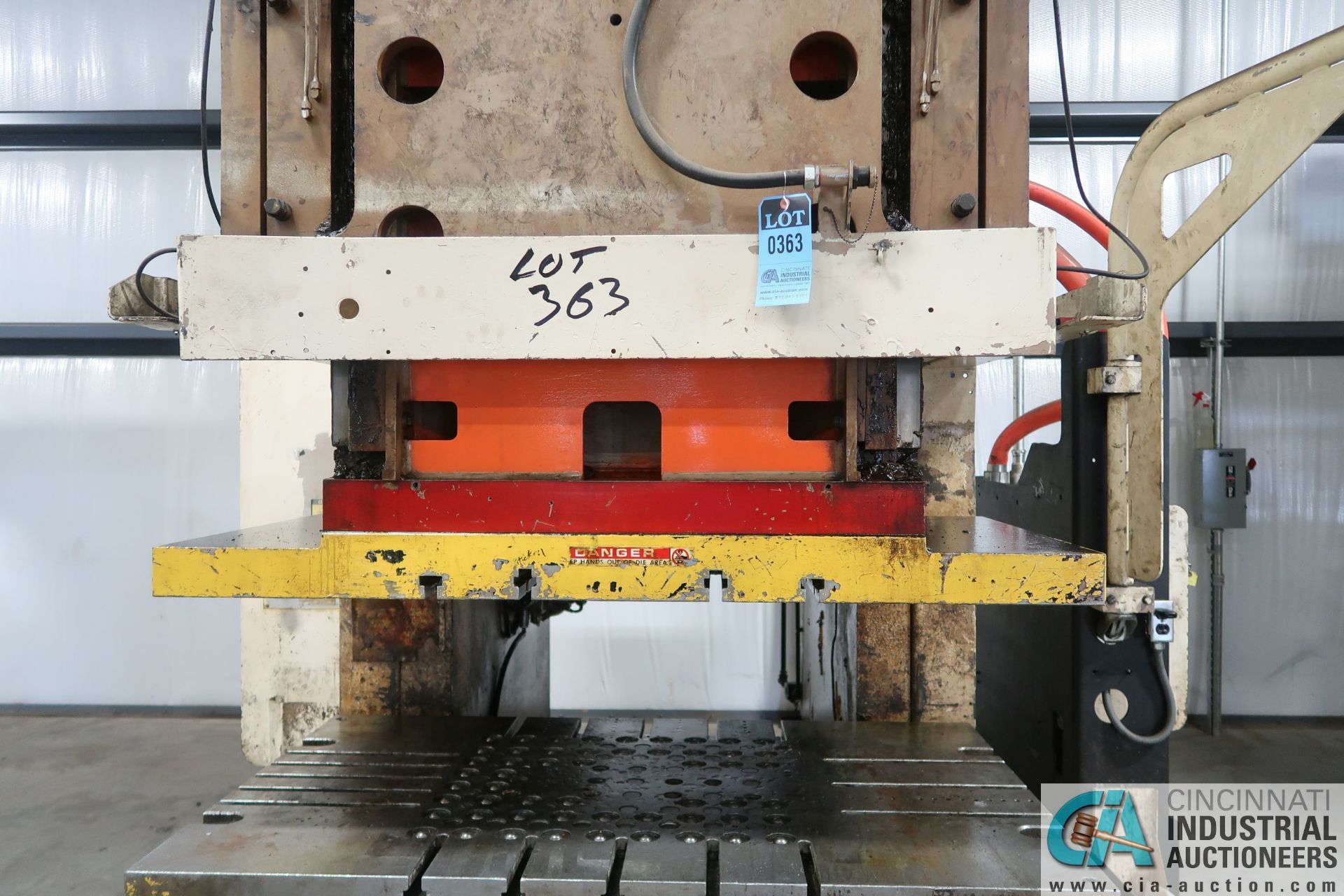 250 TON CINCINNATI MODEL 250DC GAP FRAME PRESS; S/N 46232, 36" X 60" BED, RETROFITTED 2013 - Image 7 of 13