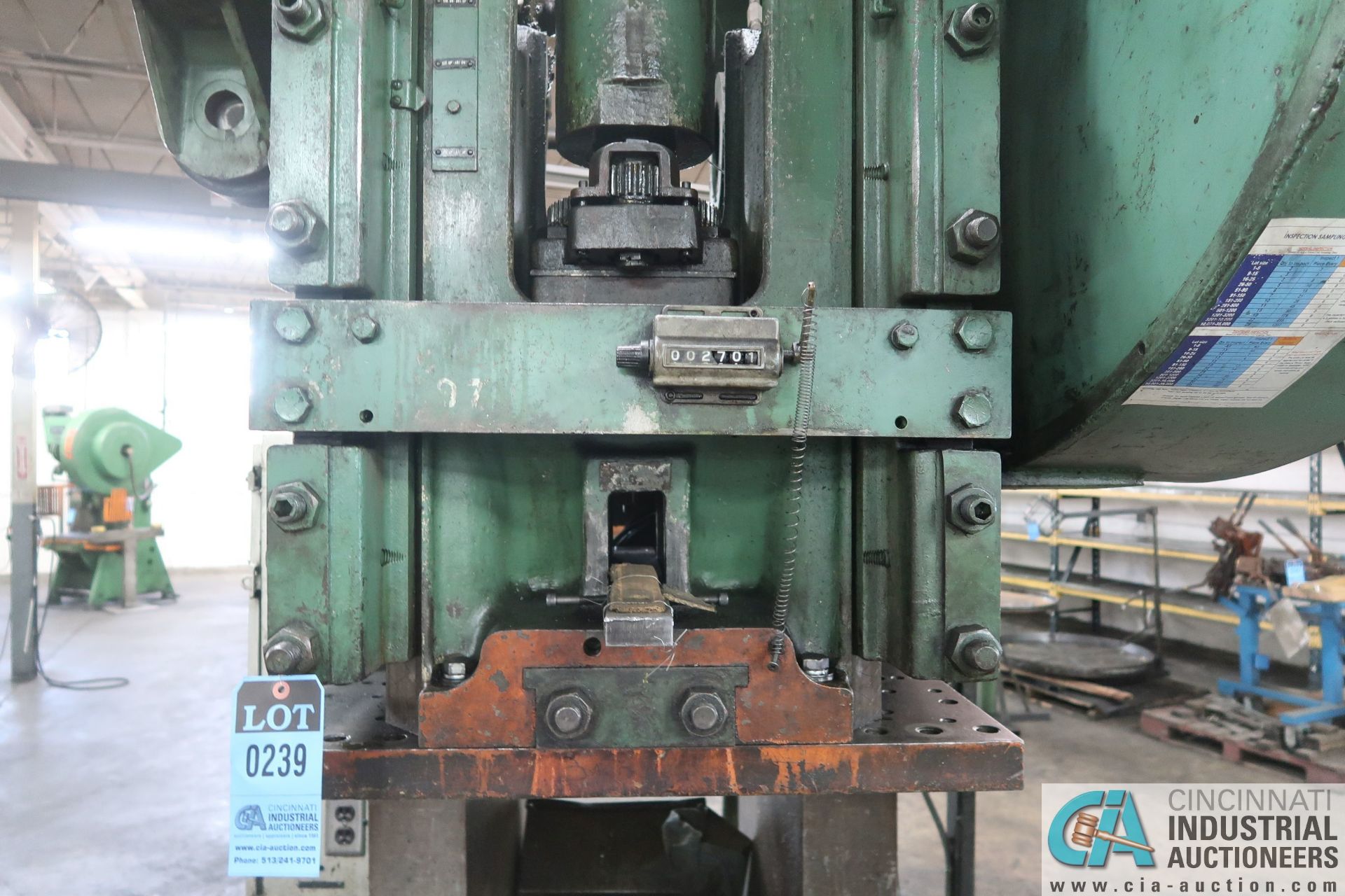 110 TON DANLY OBI PRESS; S/N 110528810165, 6" STROKE, 18-1/2" SHUT HEIGHT, 3-1/2" ADJ., 90 SPM, - Image 3 of 16