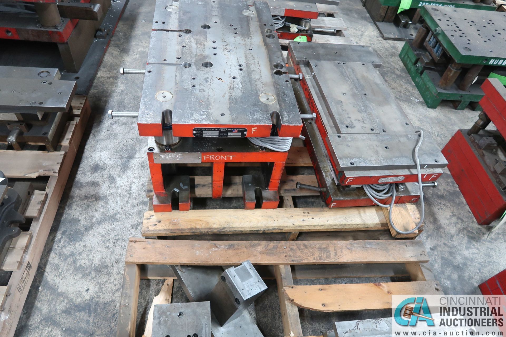 (LOT) LARGE QTY. PUNCH PRESS DIES IN (4) ROWS ON FLOOR - Image 9 of 34