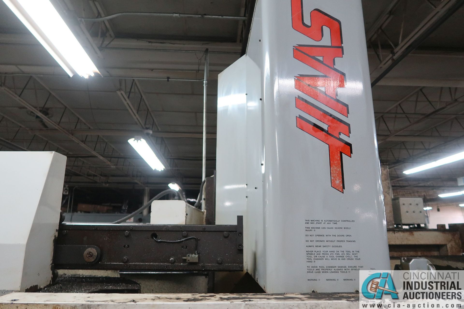 HAAS MODEL VF6 CNC VERTICAL MACHINING CENTER; S/N 12587, 50 TAPER, 24" X 68" TABLE, 20-POSITION ATC, - Image 2 of 14