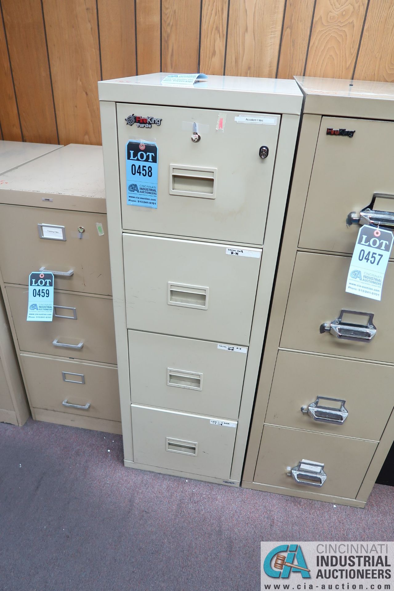 FOUR-DRAWER FIRE KING FIREPROOF FILE CABINET
