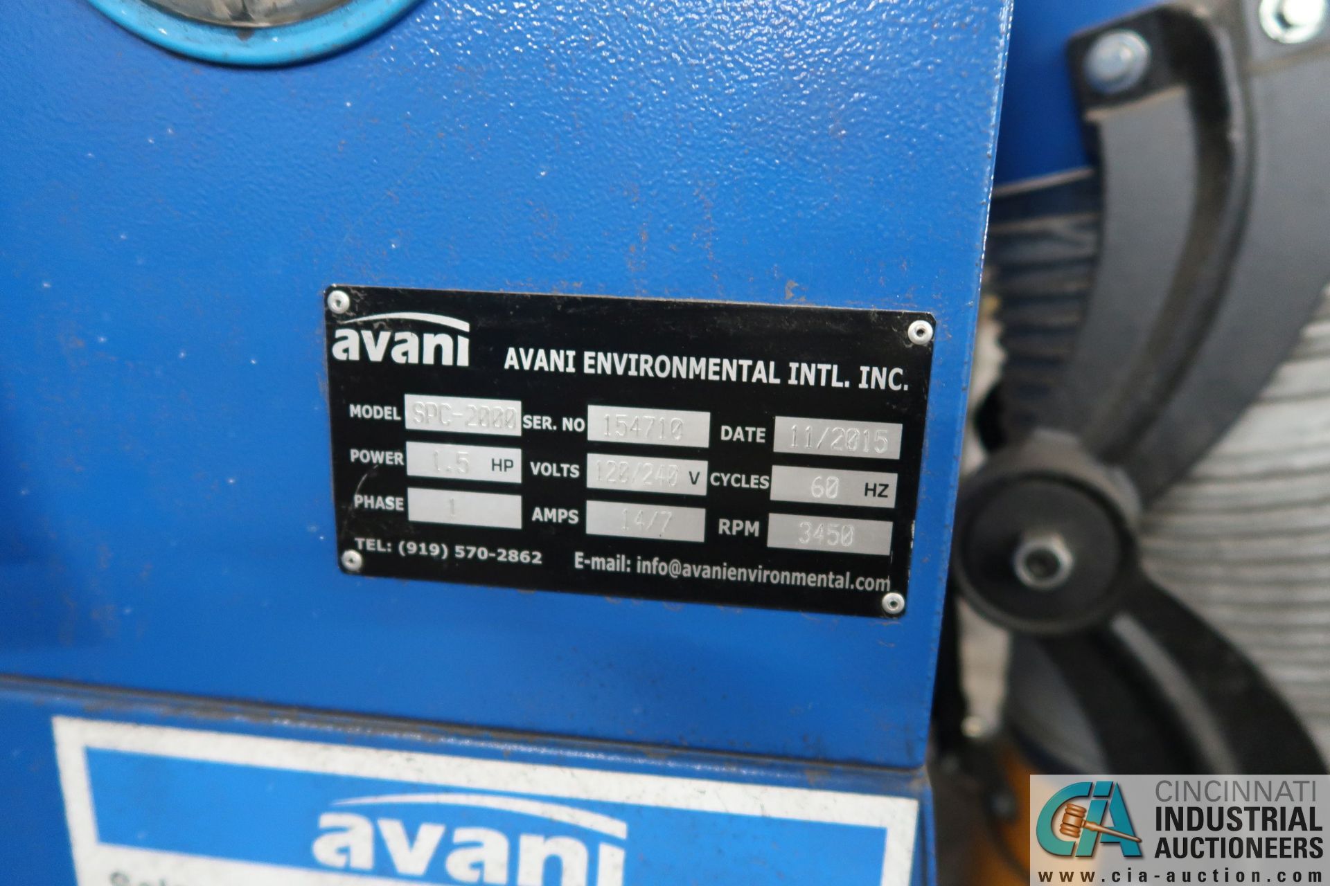 AVANI MODEL SPC-2000 PORTABLE FUME COLLECTOR (2015) - Image 2 of 4