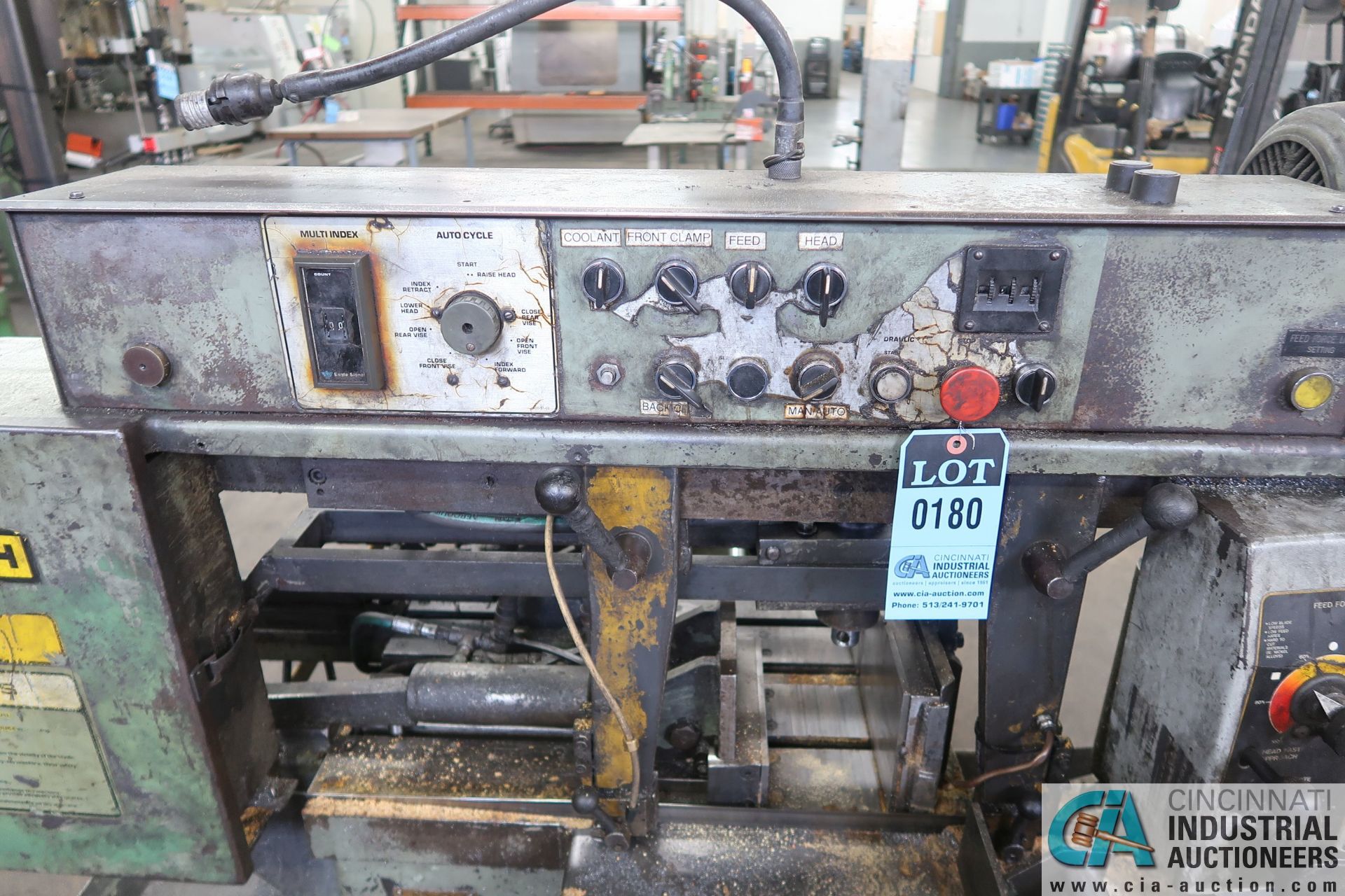 12" X 20" HYD-MECH S-20 HORIZONTAL BAND SAW; S/N 10196973, POWER FEED & CLAMPING, W/ 22" X 10' - Image 2 of 13