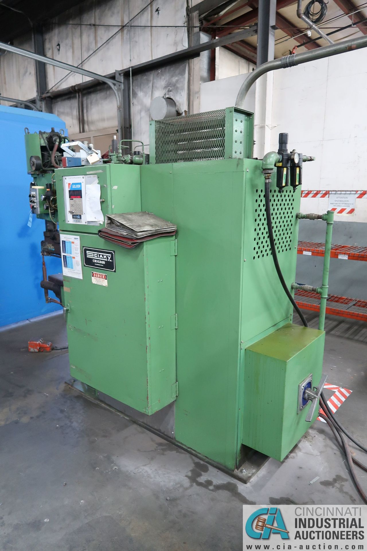 150 KVA SCIAKY MODEL PMC-35TM2-50-36 SPOT WELDER; S/N 11019, 42" THROAT, SOLID STATE CONTROLS, - Image 9 of 9