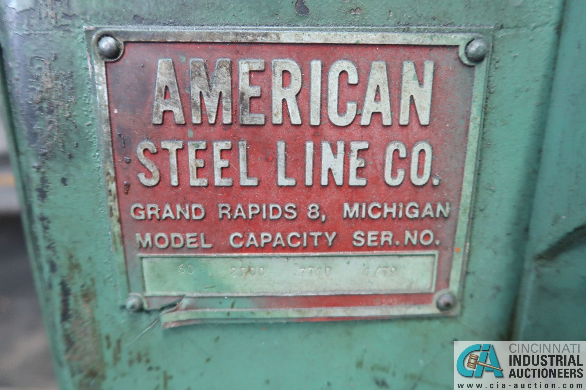 2,500 LB AMERICAN STEEL LINE MODEL 60 MOTORIZED UNCOILER; S/N 7740 - Image 2 of 7