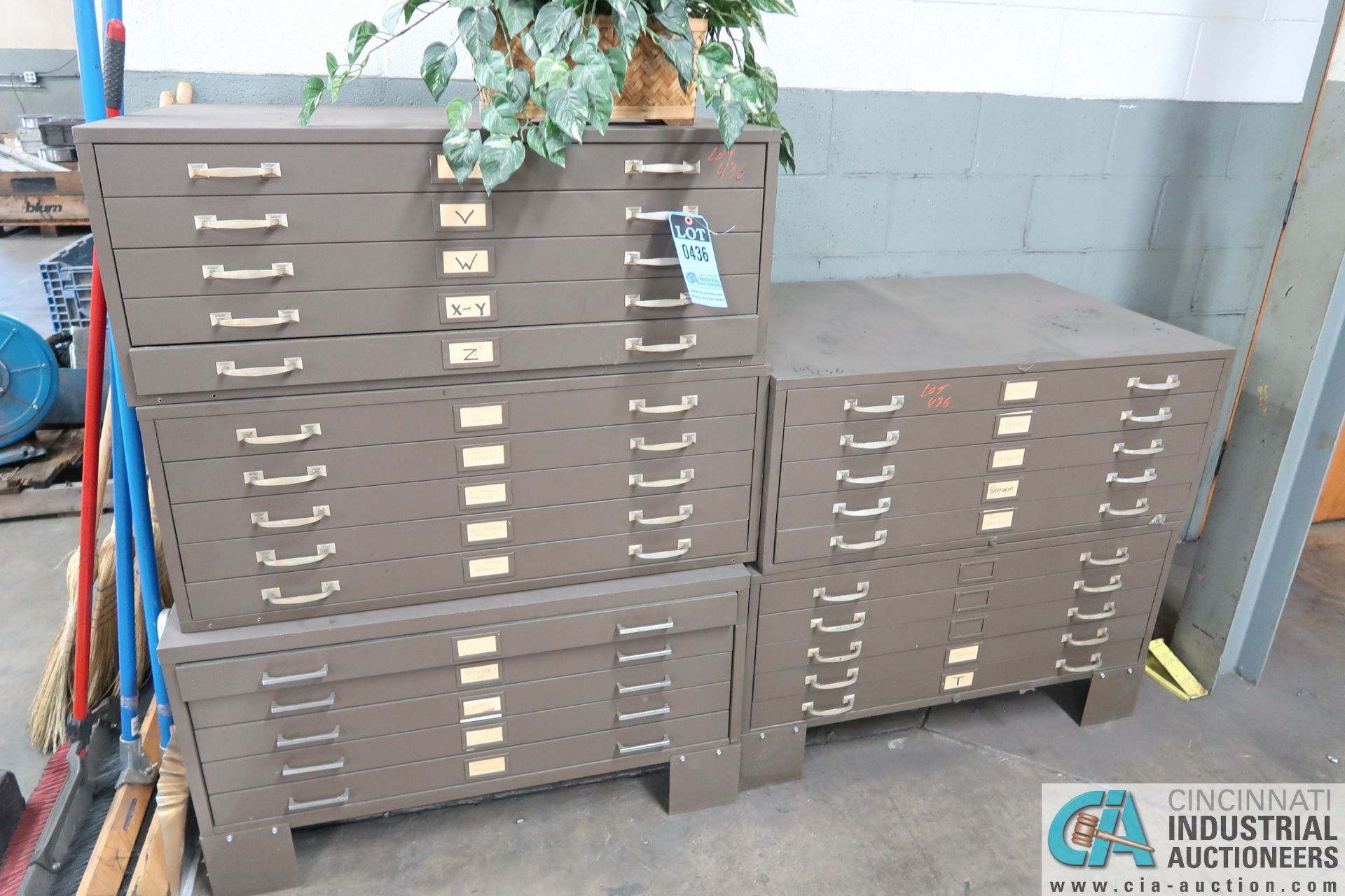 FIVE-DRAWER BLUE PRINT CABINETS