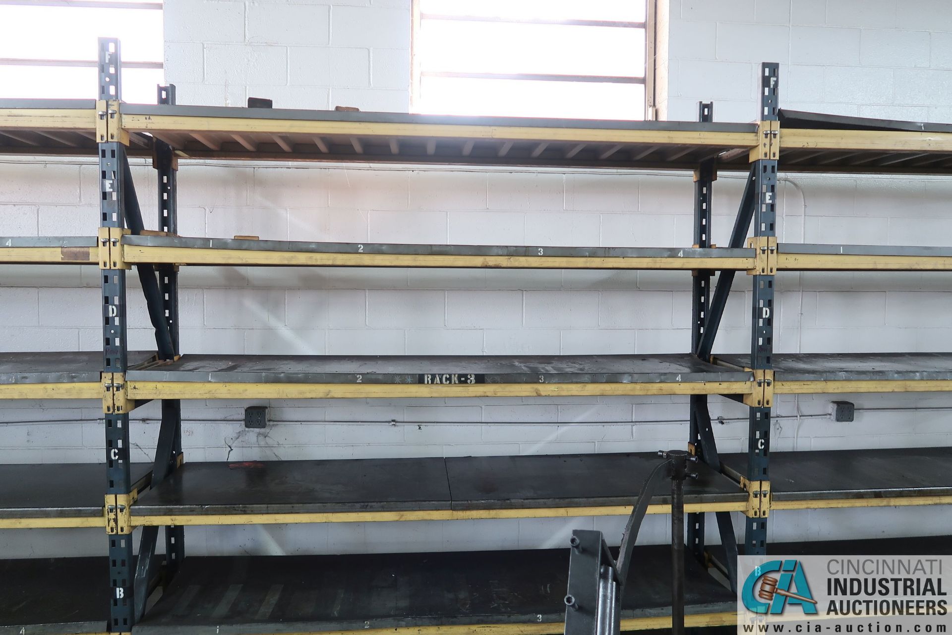 SECTIONS 24" X 96" X 9' PALLET RACK W/ STEEL DECKING - Image 3 of 6