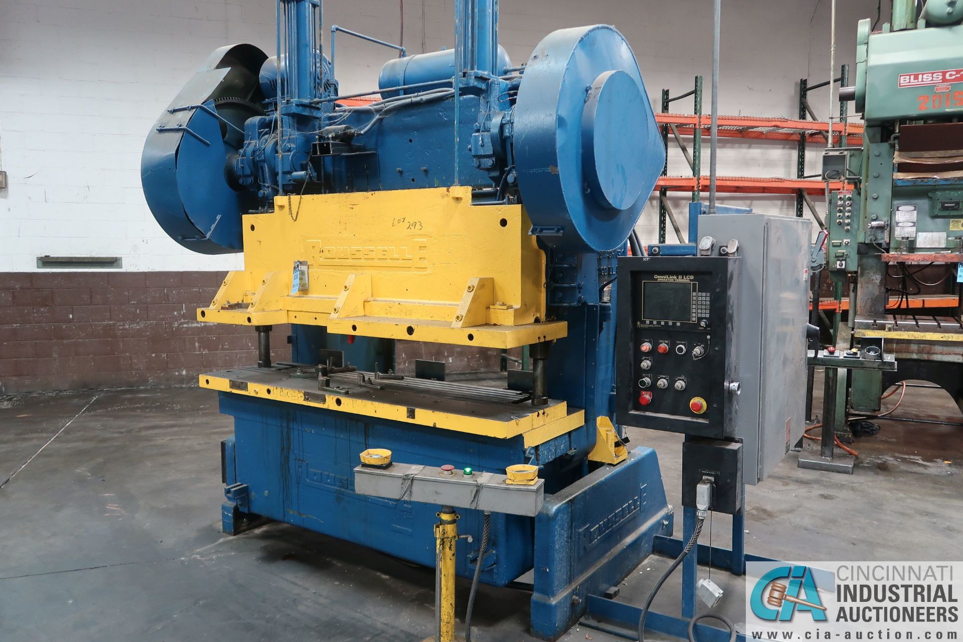 80 TON ROUSSELLE MODEL 10B80 GAP FRAME PRESS; S/N HBSA7411, OMNI LINK II LCD CONTROL, 23" X 80" BED