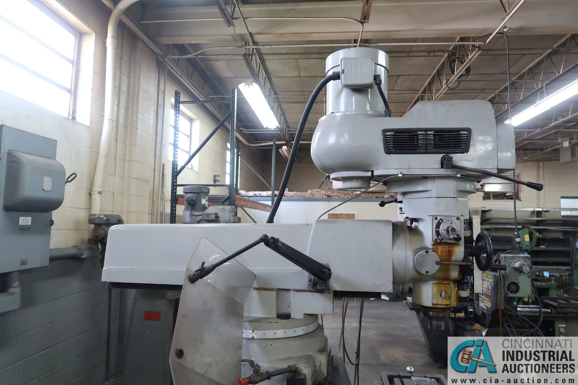 5-HP WILLIS VERTICAL MILL; S/N 10271, DRO, 12" X 50" TABLE, POWER TABLE & KNEE - Image 6 of 10