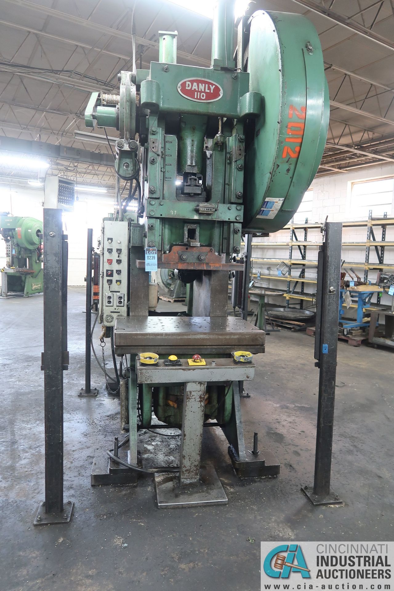 110 TON DANLY OBI PRESS; S/N 110528810165, 6" STROKE, 18-1/2" SHUT HEIGHT, 3-1/2" ADJ., 90 SPM,