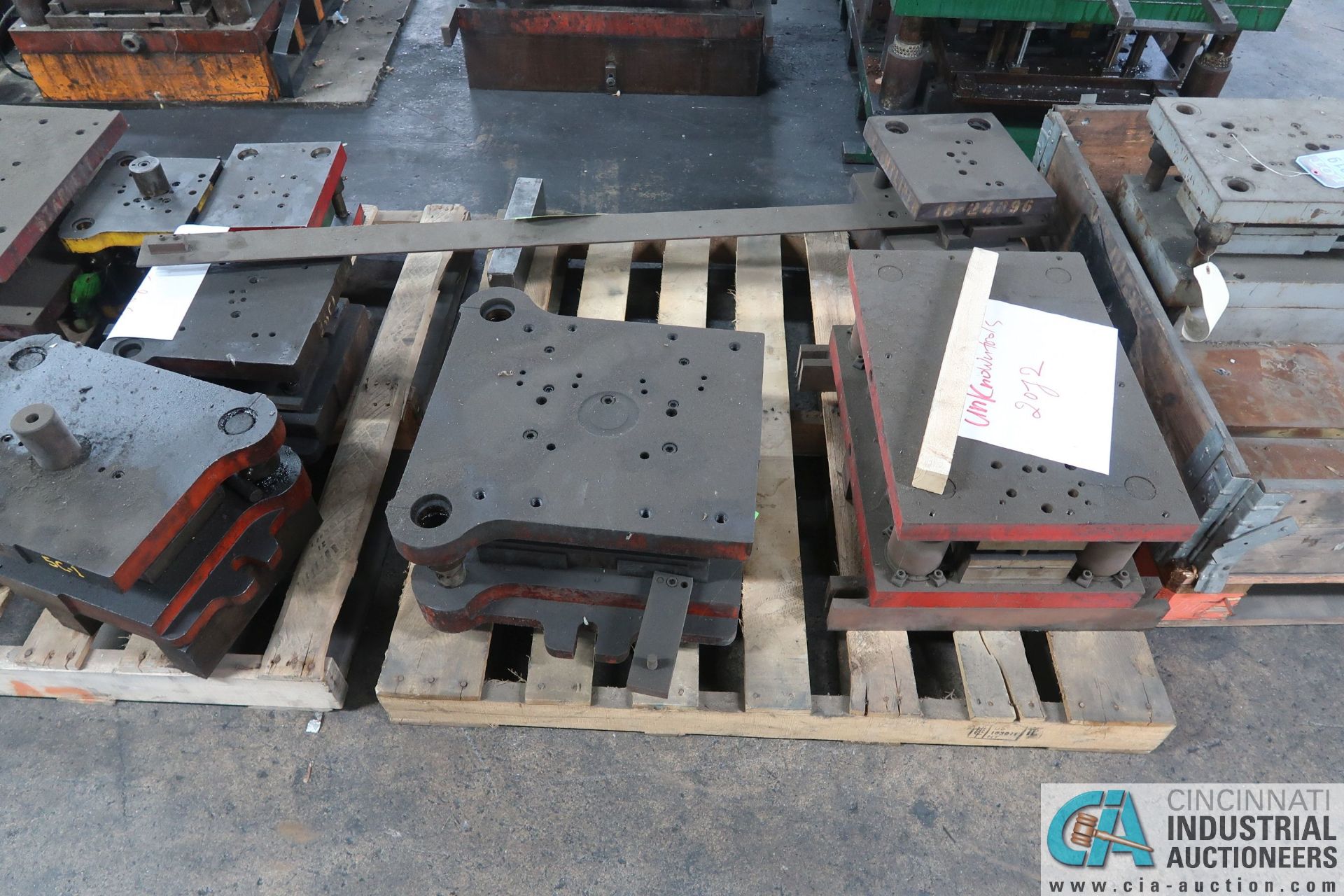 (LOT) LARGE QTY. PUNCH PRESS DIES IN (4) ROWS ON FLOOR - Image 3 of 34