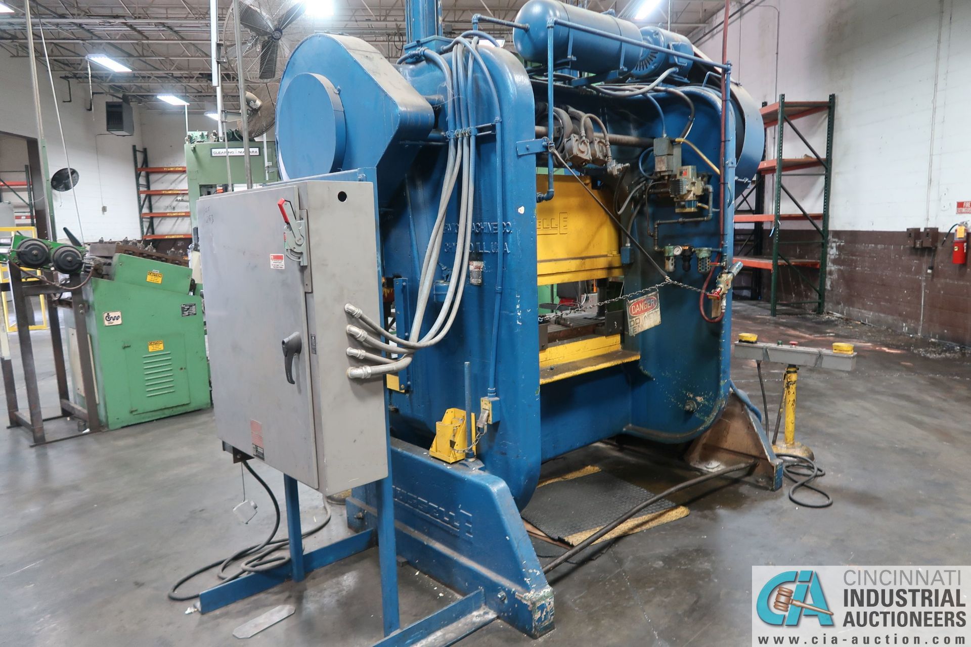 80 TON ROUSSELLE MODEL 10B80 GAP FRAME PRESS; S/N HBSA7411, OMNI LINK II LCD CONTROL, 23" X 80" BED - Image 4 of 15