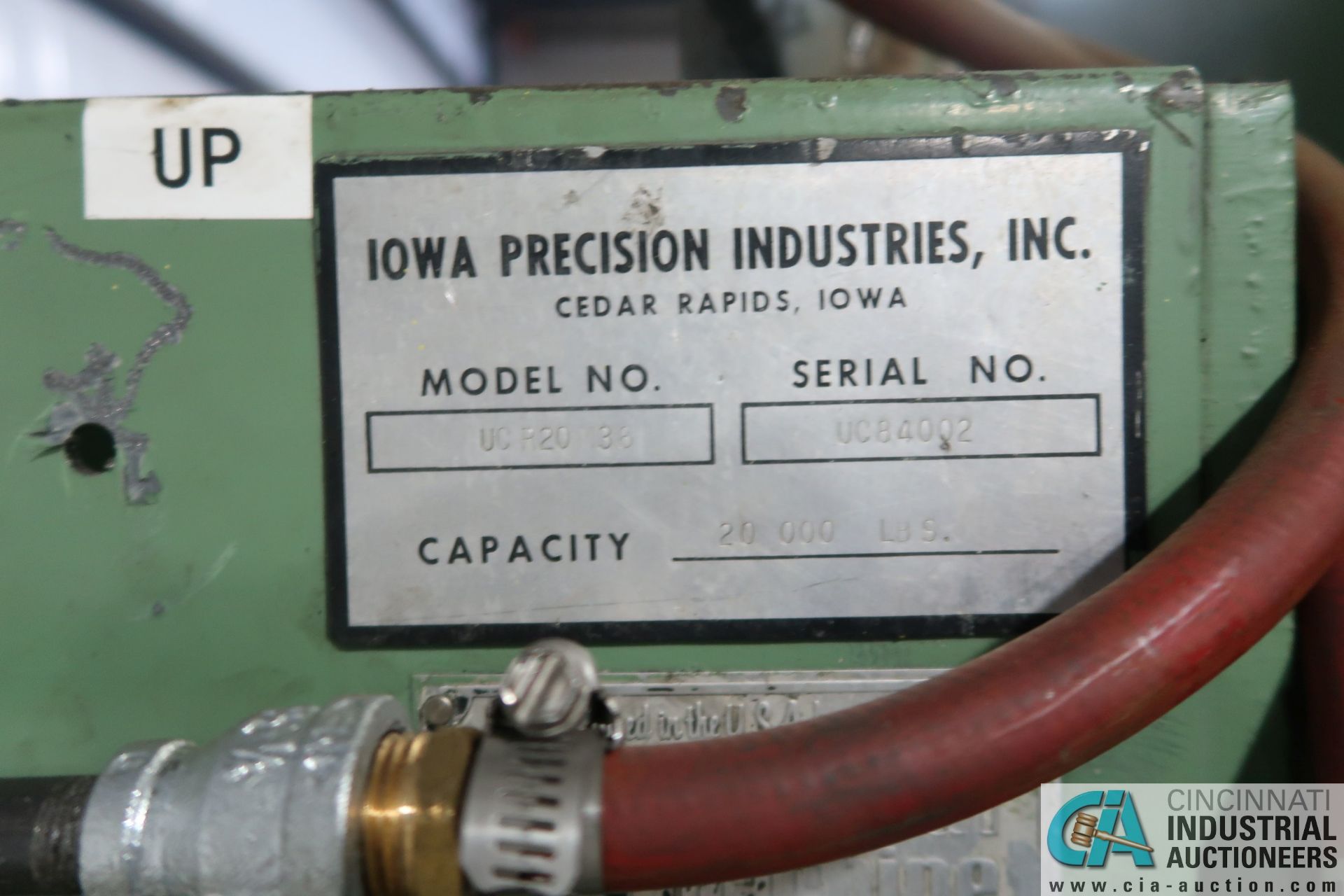 **20,000 LB. IOWA PRECISION MODEL UCR20M36 UNCOILER; S/N 84002 **SUBJECT TO OVERALL BID AT LOT - Image 2 of 4