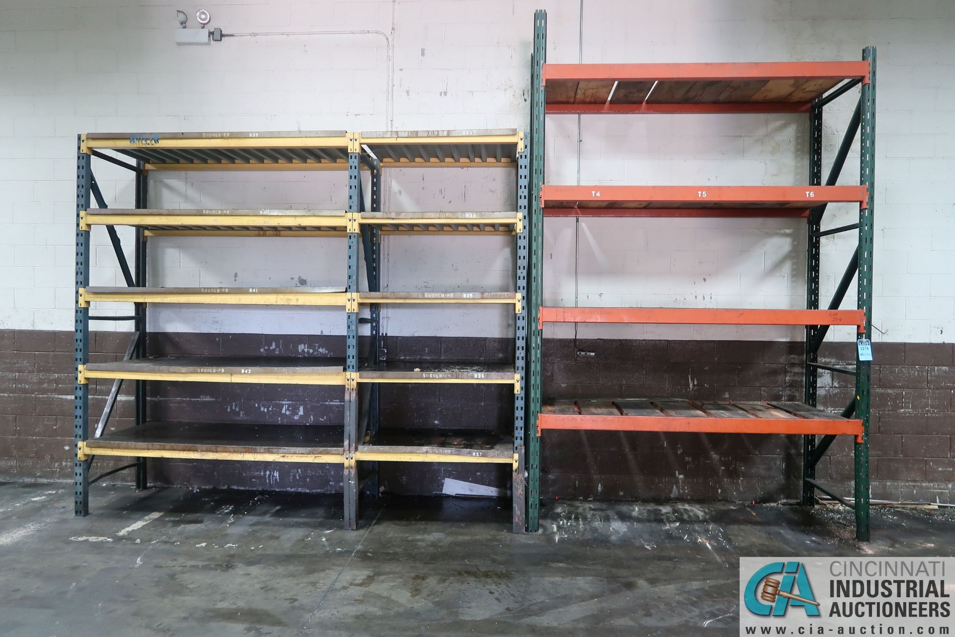 SECTIONS 36" X 96"/48" PALLET RACK (BALANCE OF ROOM)