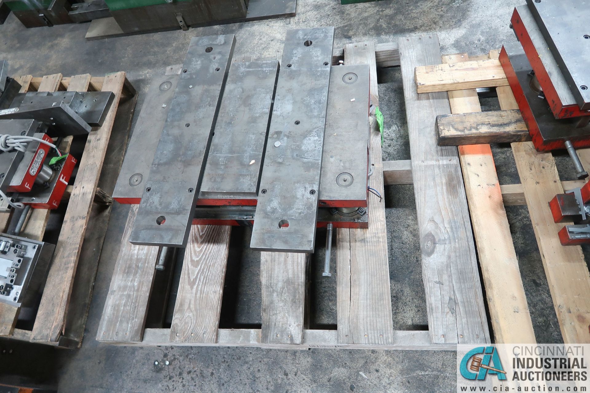 (LOT) LARGE QTY. PUNCH PRESS DIES IN (4) ROWS ON FLOOR - Image 10 of 34