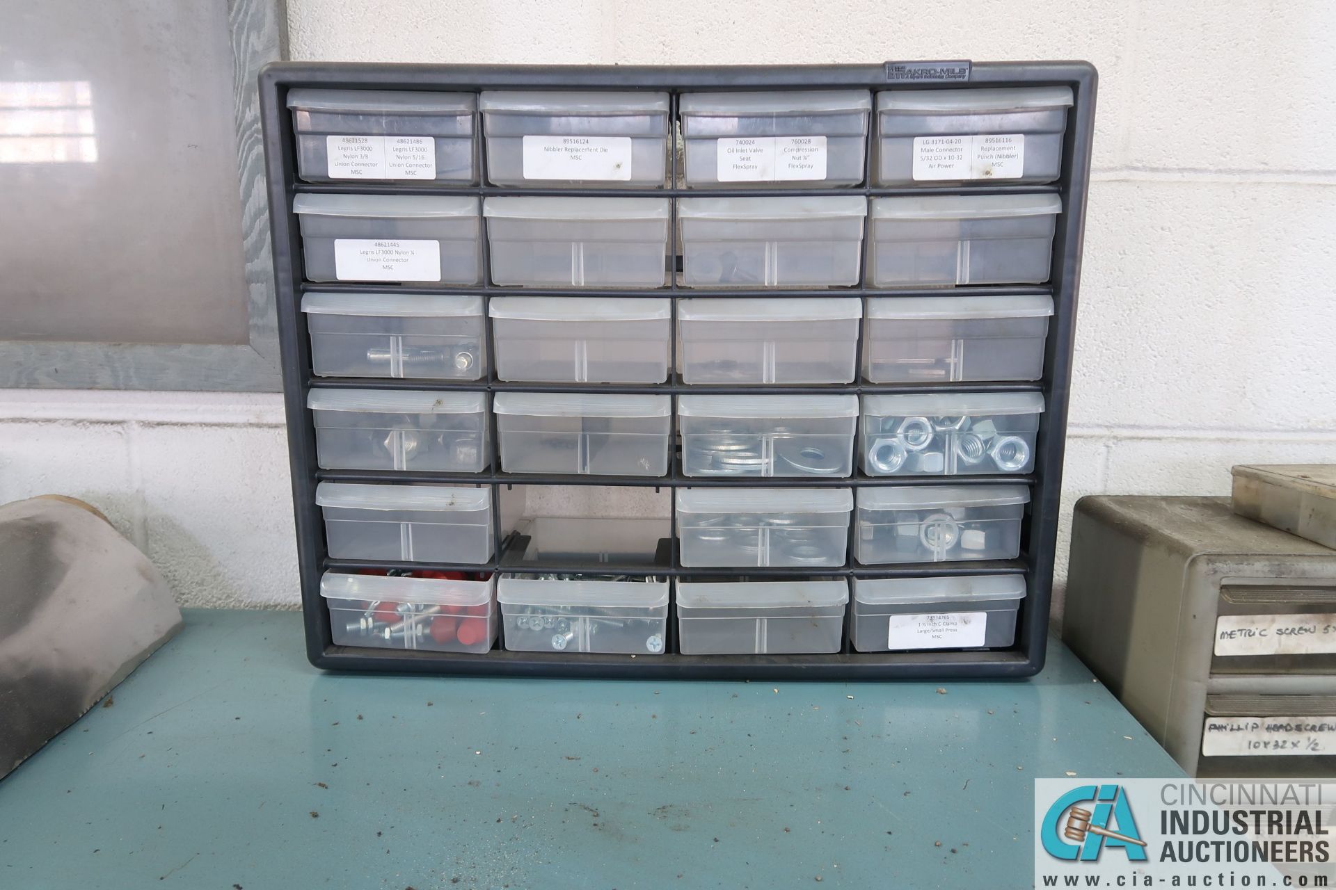 13-DRAWER LISTA CABINET W/ CONTENTS (SPRING, DIE COMPONENTS, C-CLAMPS, HARDWARE) - Image 3 of 11