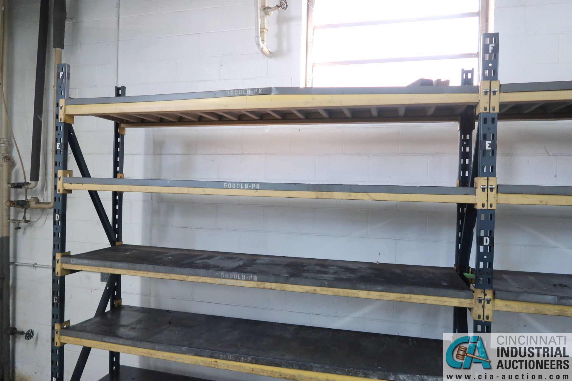 SECTIONS 24" X 96" X 9' PALLET RACK W/ STEEL DECKING - Image 6 of 6