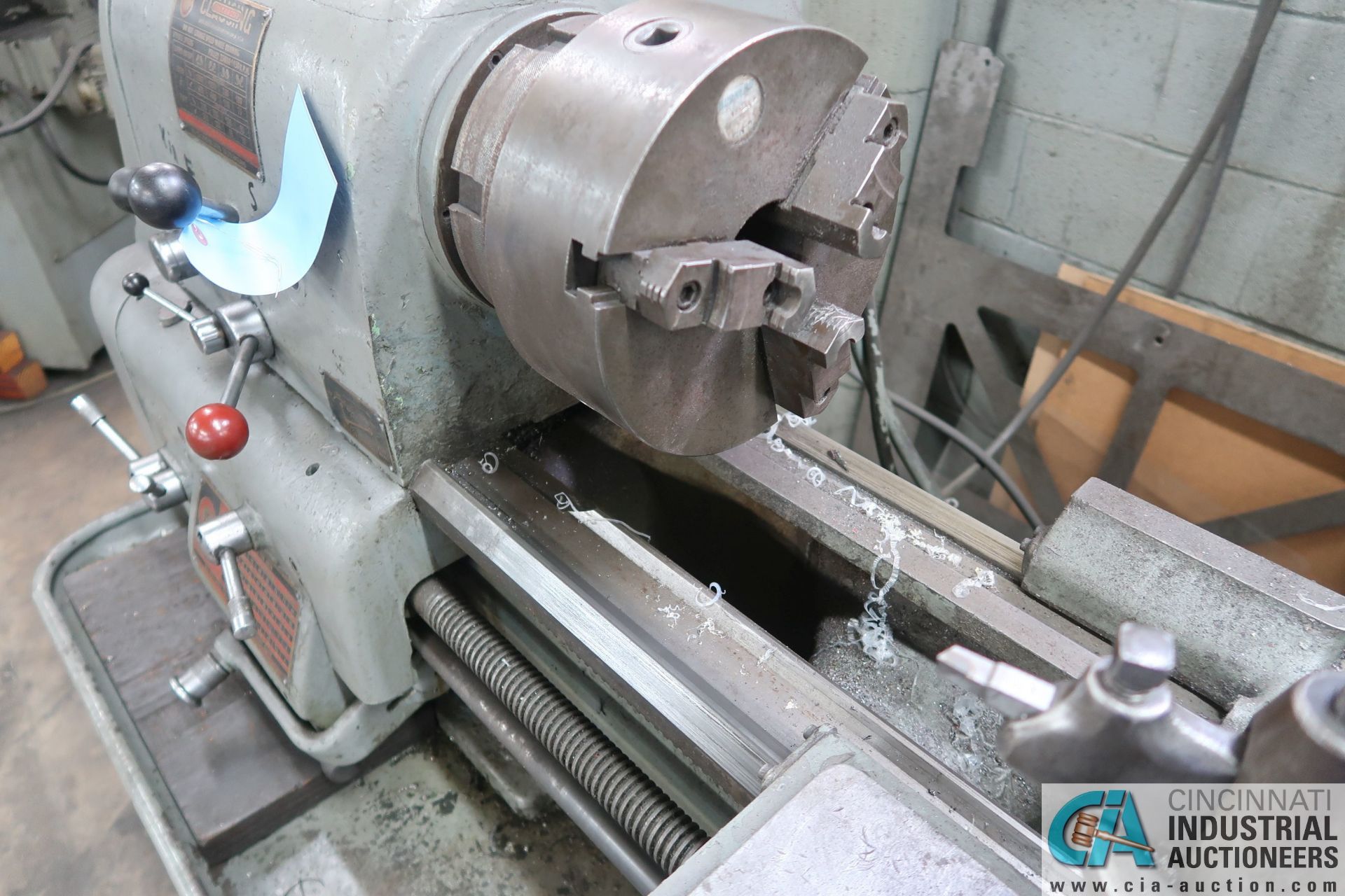 16" X 40" CLAUSING LATHE; S/N F4-60630, 37 - 1500 RPM, 9" 3-JAW CHUCK, TAILSTOCK, 1-1/4" SPINDLE - Image 4 of 10