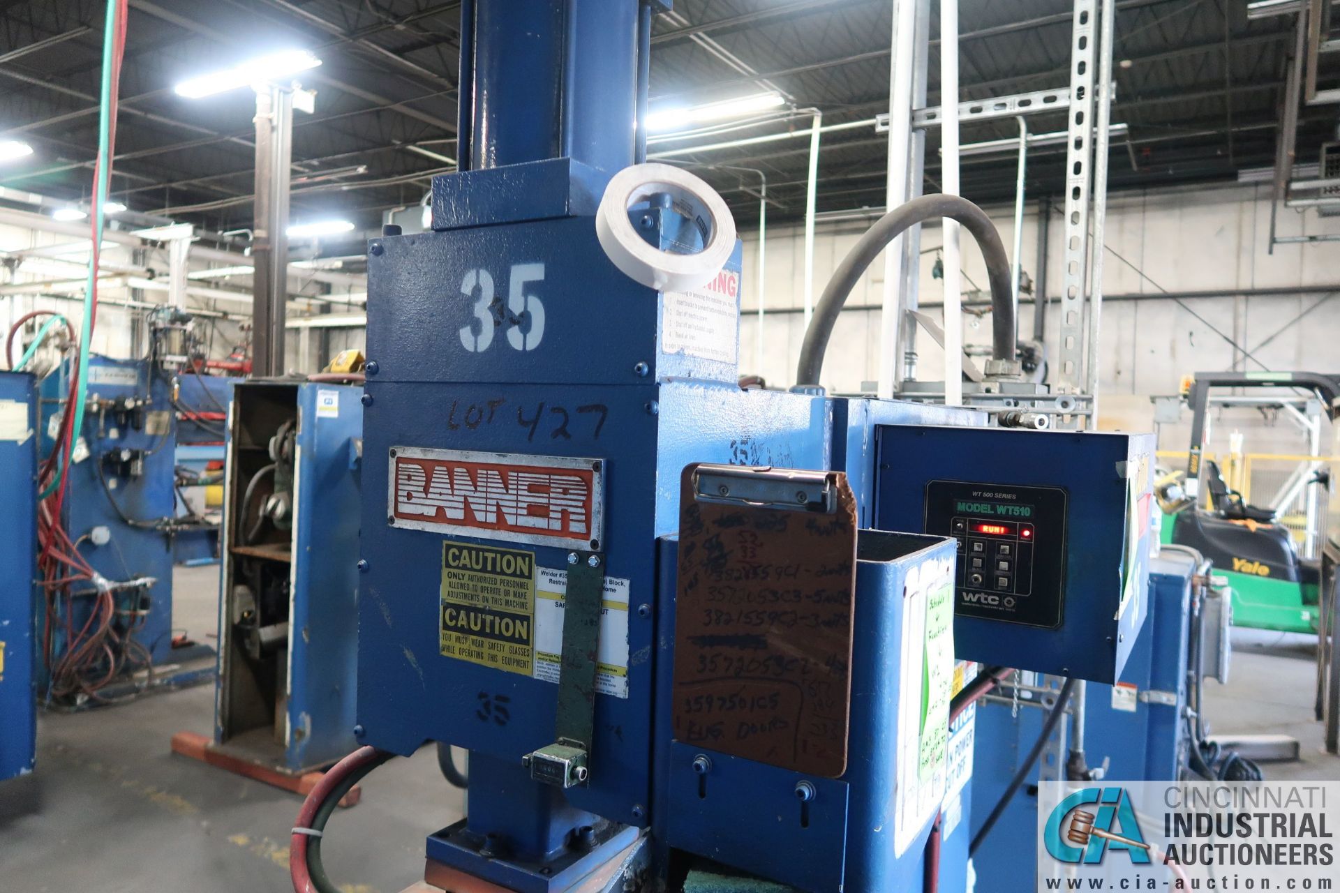 75 KVA BANNER MODEL 1AP-75-A1 SPOT WELDER; S/N 7149, 16" THROAT - Image 4 of 8