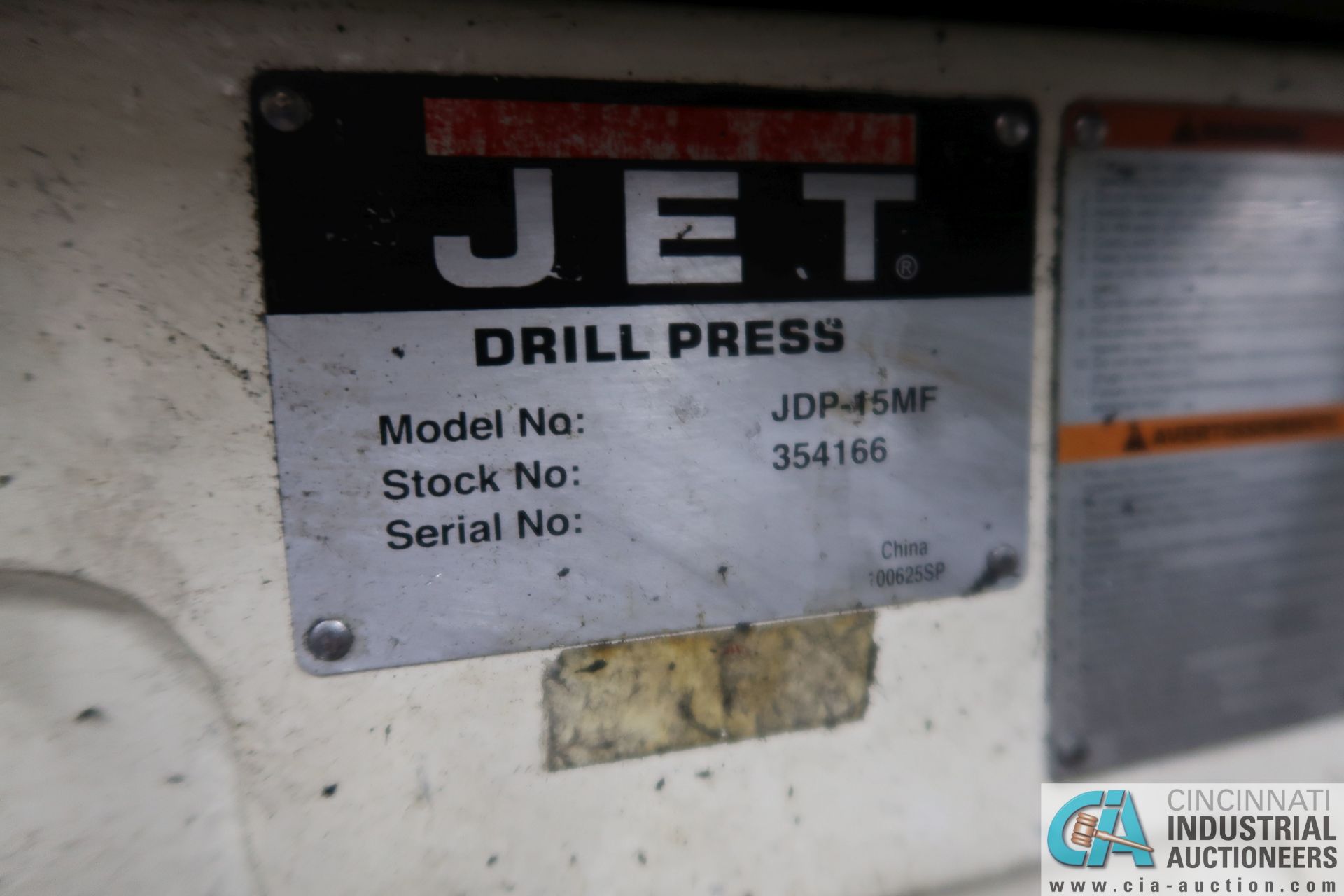 15" JET MODEL JDP-15MF FLOOR DRILL - Image 3 of 3