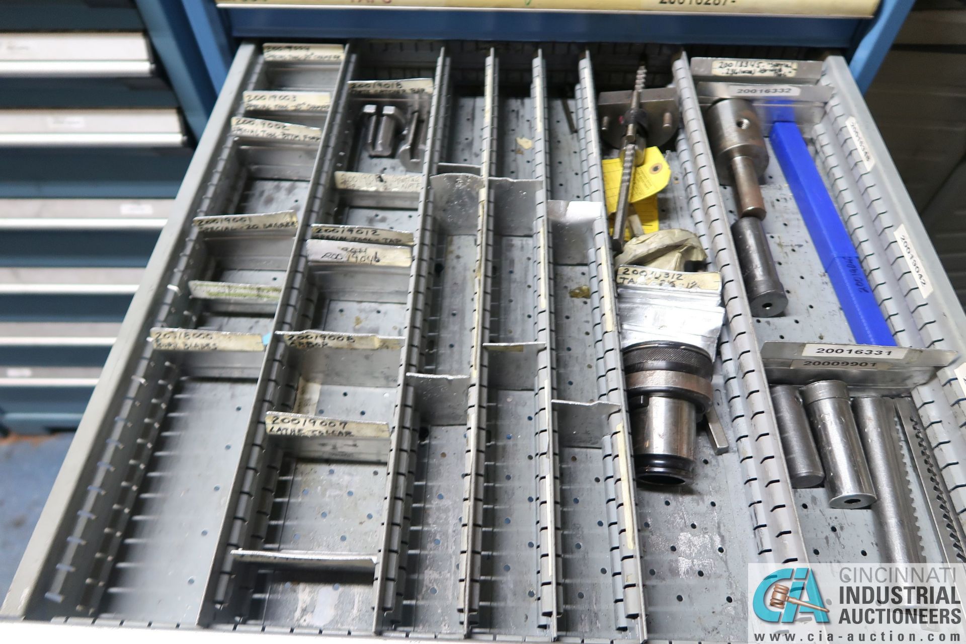 14-DRAWER ROUSSEAU TOOLING CABINET AND CONTENTS WITH CHAMFER TOOLING, HARDWARE PLUGS, AND REPAIR - Image 5 of 13