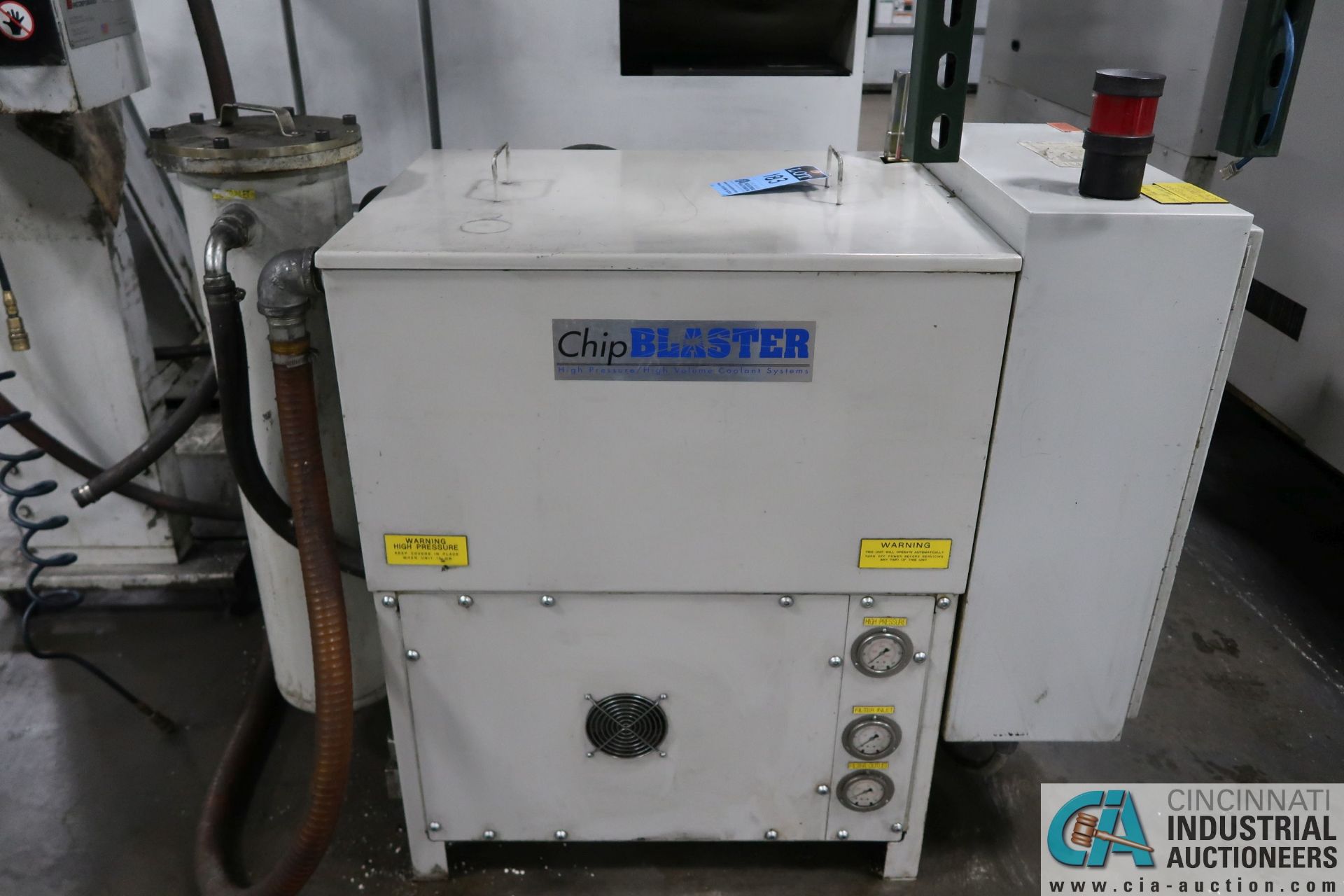 CHIP BLASTER MODEL JV-10 HIGH PRESSURE / HIGH VOLUME COOLANT SYSTEM; S/N A745 (NEW 5-1-2008)