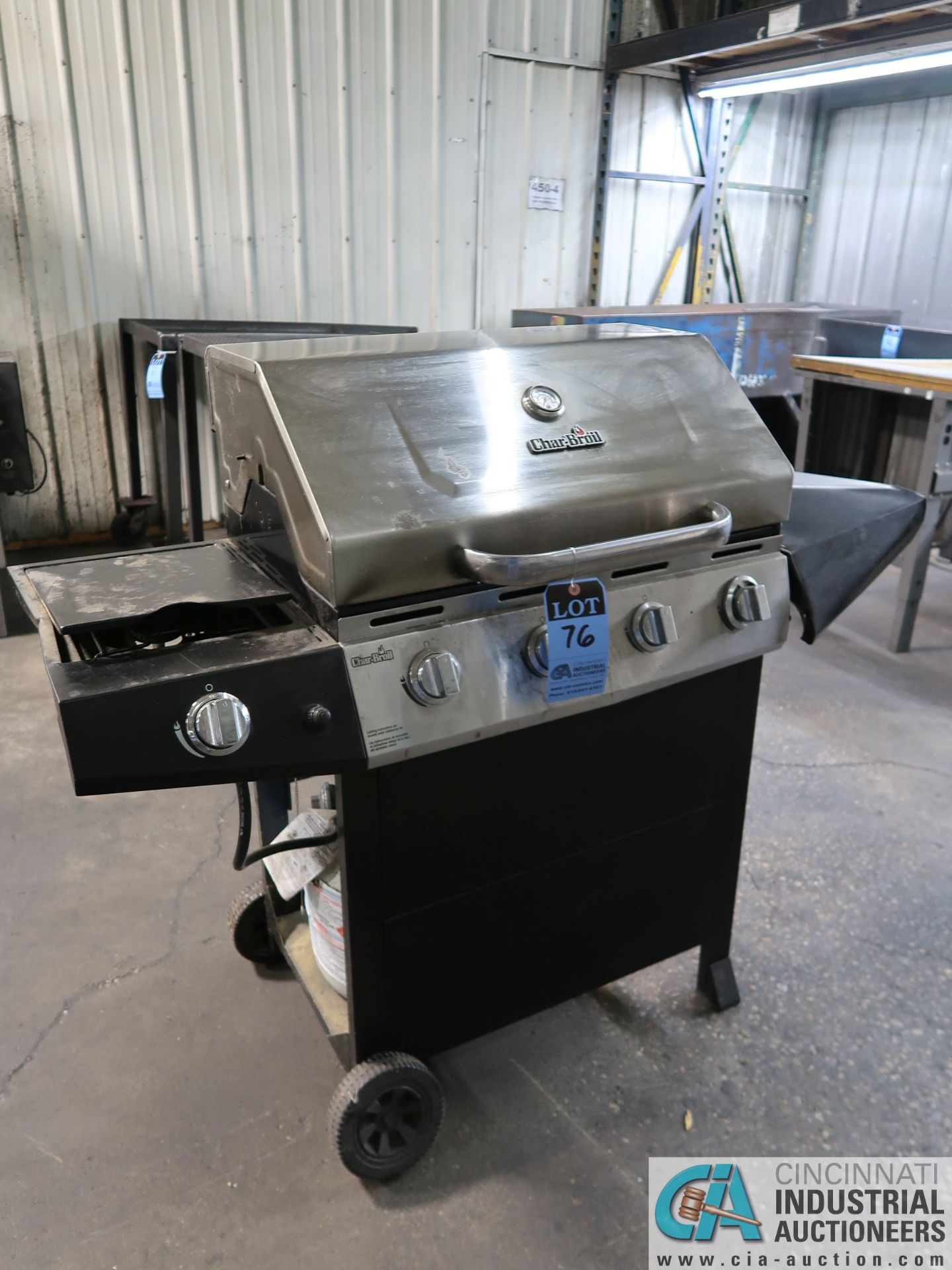 CHAR-BROIL FOUR BURNER PROPANE GRILL WITH SIDE BURNER - Image 2 of 4