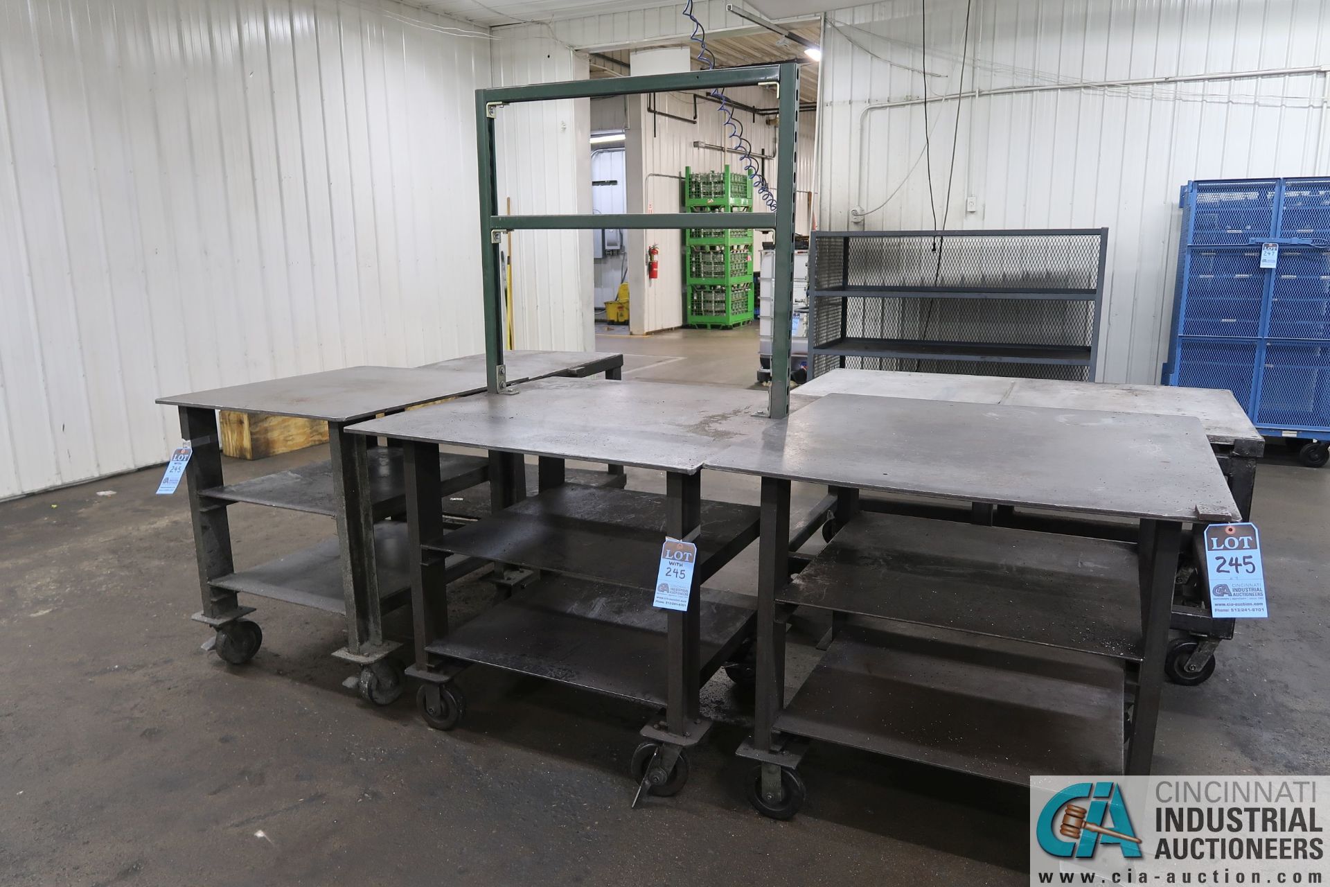 MISCELLANEOUS SIZE SUPER DUTY WELDED STEEL PORTABLE TABLES