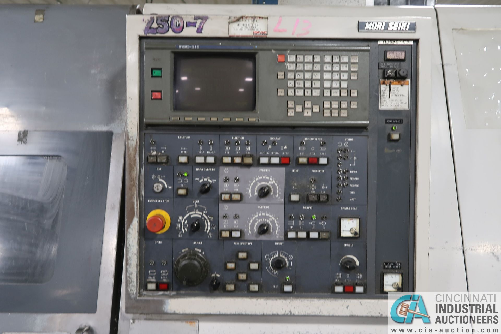 MORI SEIKI MODEL ZL-25MC CNC TURNING CENTER; S/N 175 (NEW 4-1997), MSC-516 CONTROL, 10" CHUCK, - Image 6 of 18