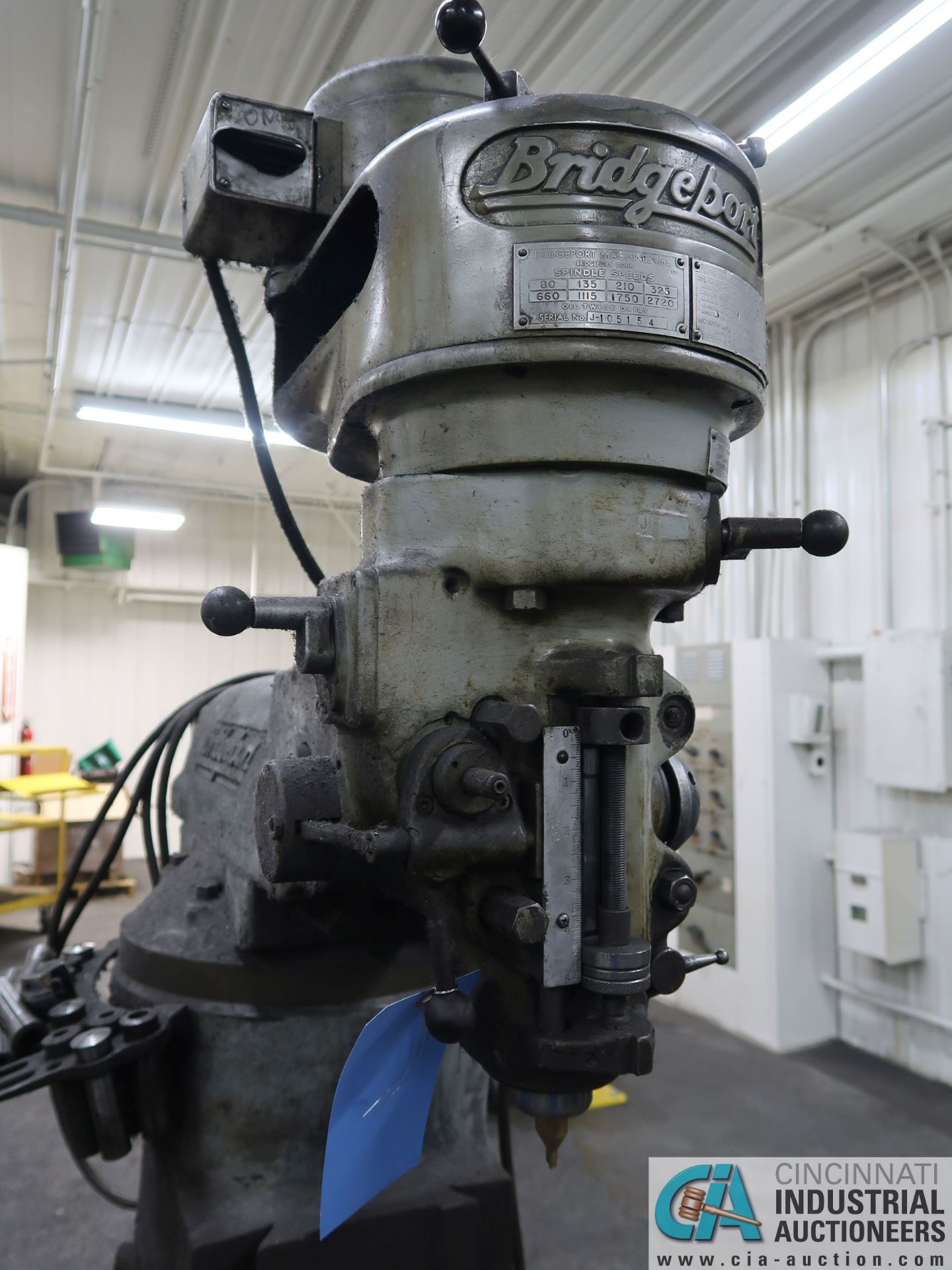 1 HP BRIDGEPORT VERTICAL MILLING MACHINE; S/N 105621 - Image 4 of 6