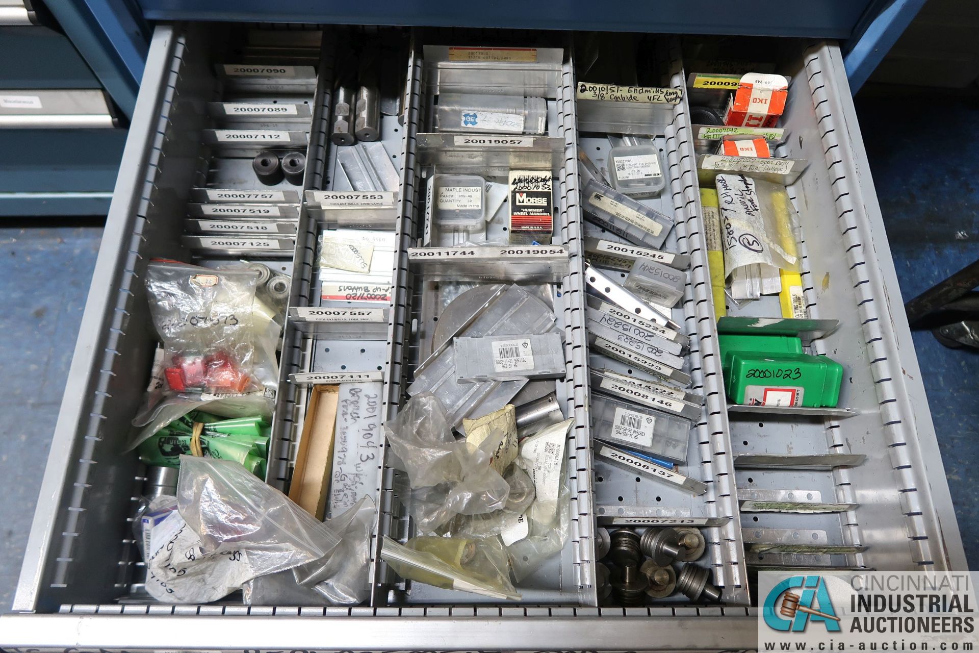 14-DRAWER ROUSSEAU TOOLING CABINET AND CONTENTS WITH CHAMFER TOOLING, HARDWARE PLUGS, AND REPAIR - Image 12 of 13