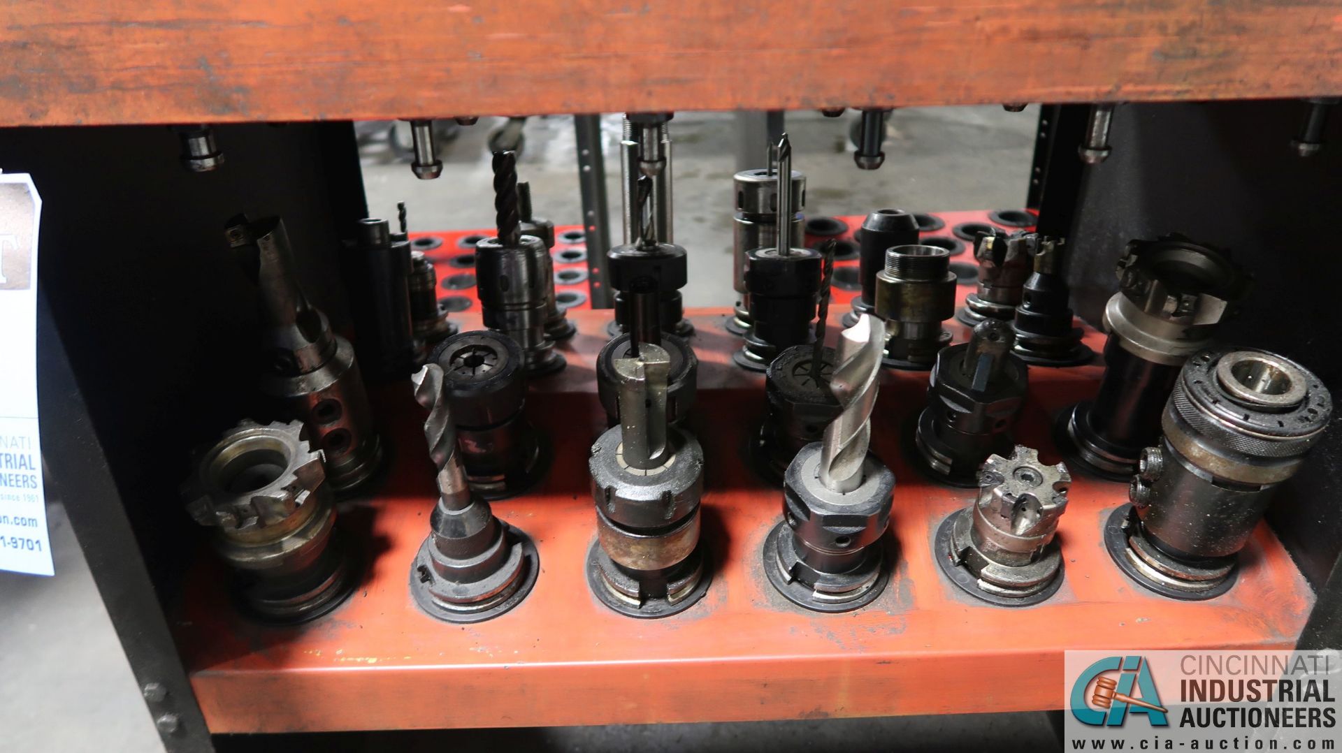 CAT 40 TAPER TOOLHOLDERS WITH HUOT TOOLSCOOT CART - Image 3 of 9