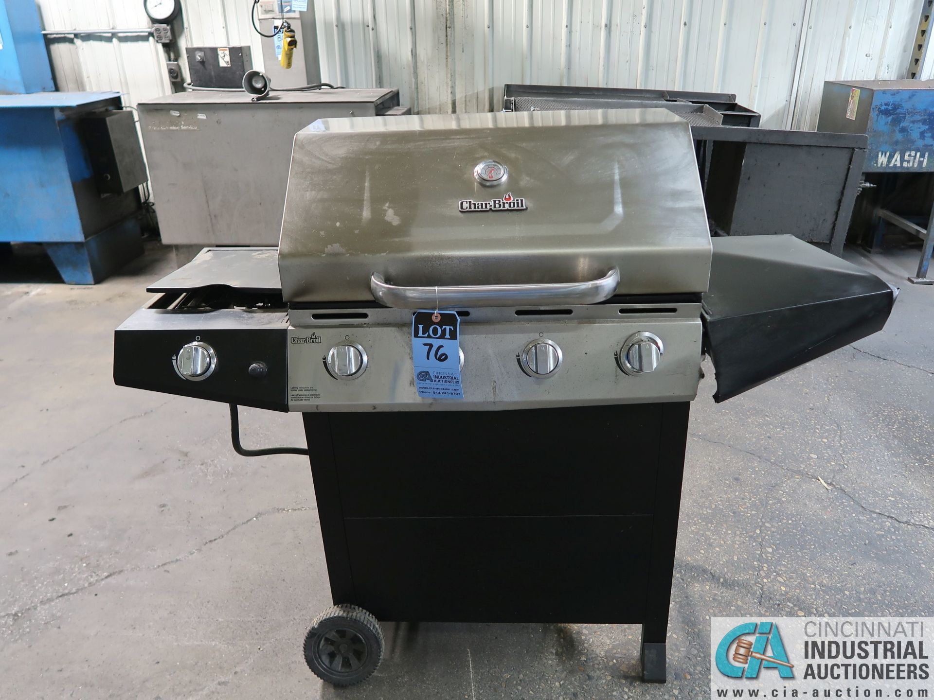 CHAR-BROIL FOUR BURNER PROPANE GRILL WITH SIDE BURNER