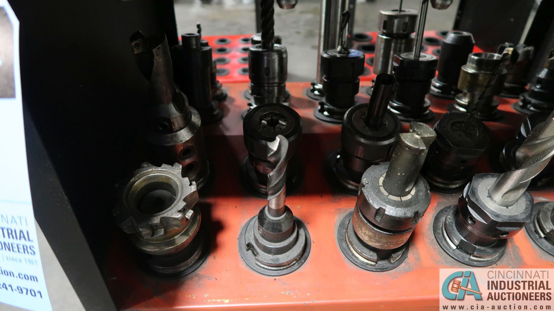 CAT 40 TAPER TOOLHOLDERS WITH HUOT TOOLSCOOT CART - Image 6 of 9